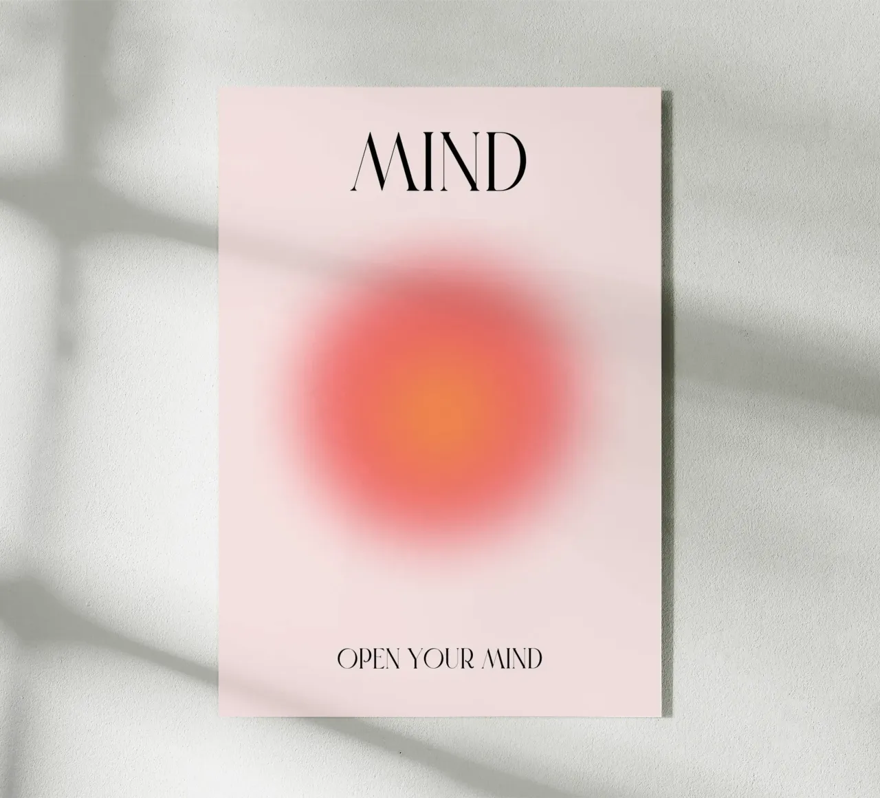 Poster astratto "Open Your Mind" Aura ardente a gradiente plexiglass da homdeco