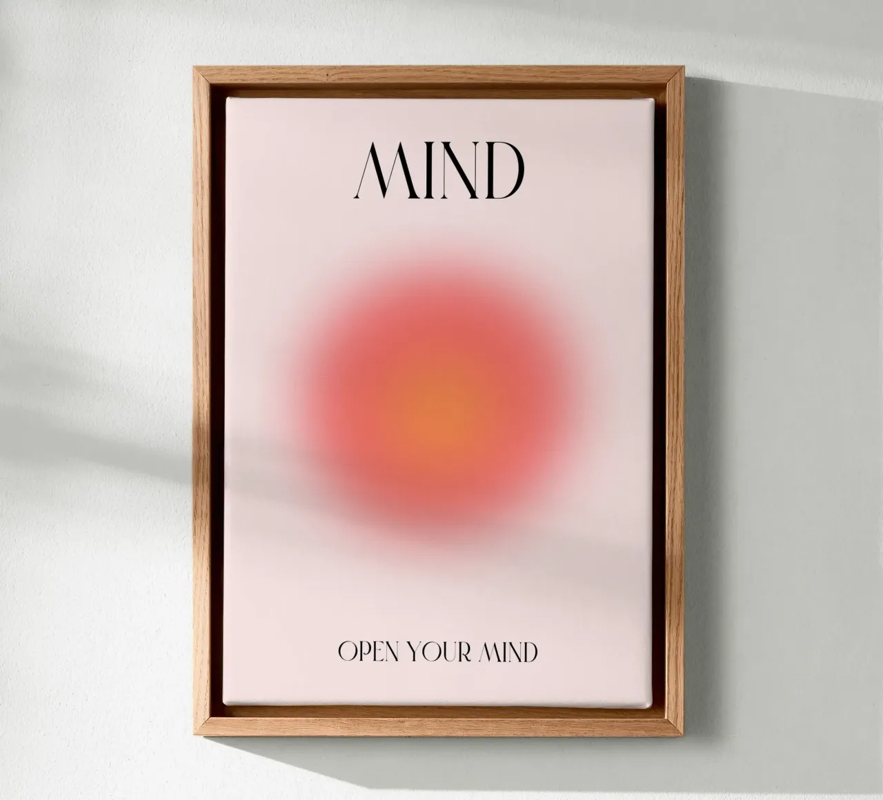 Poster astratto "Open Your Mind" Aura ardente a gradiente tela da homdeco