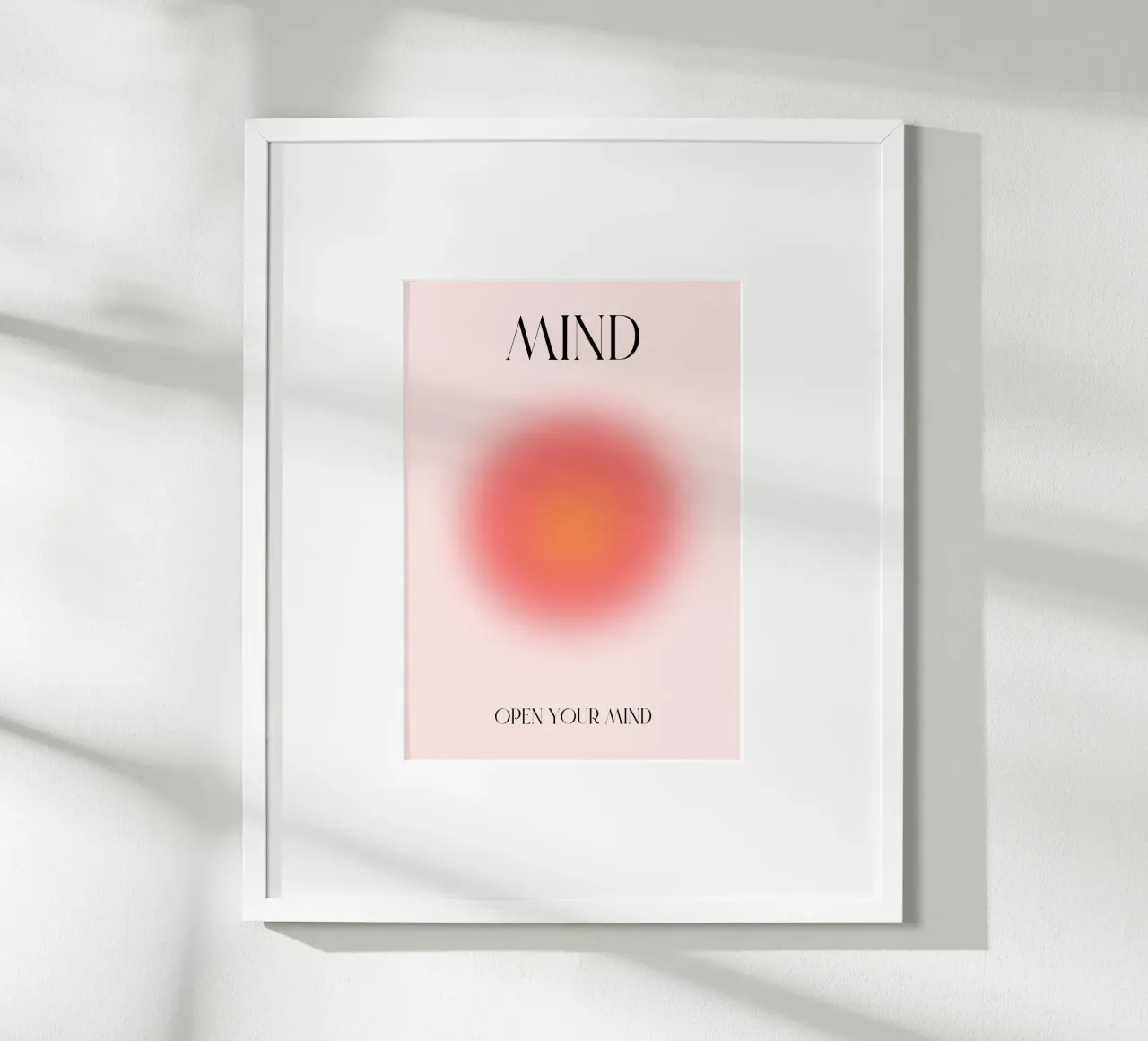 Poster astratto "Open Your Mind" Aura ardente a gradiente carta hahnemühle da homdeco