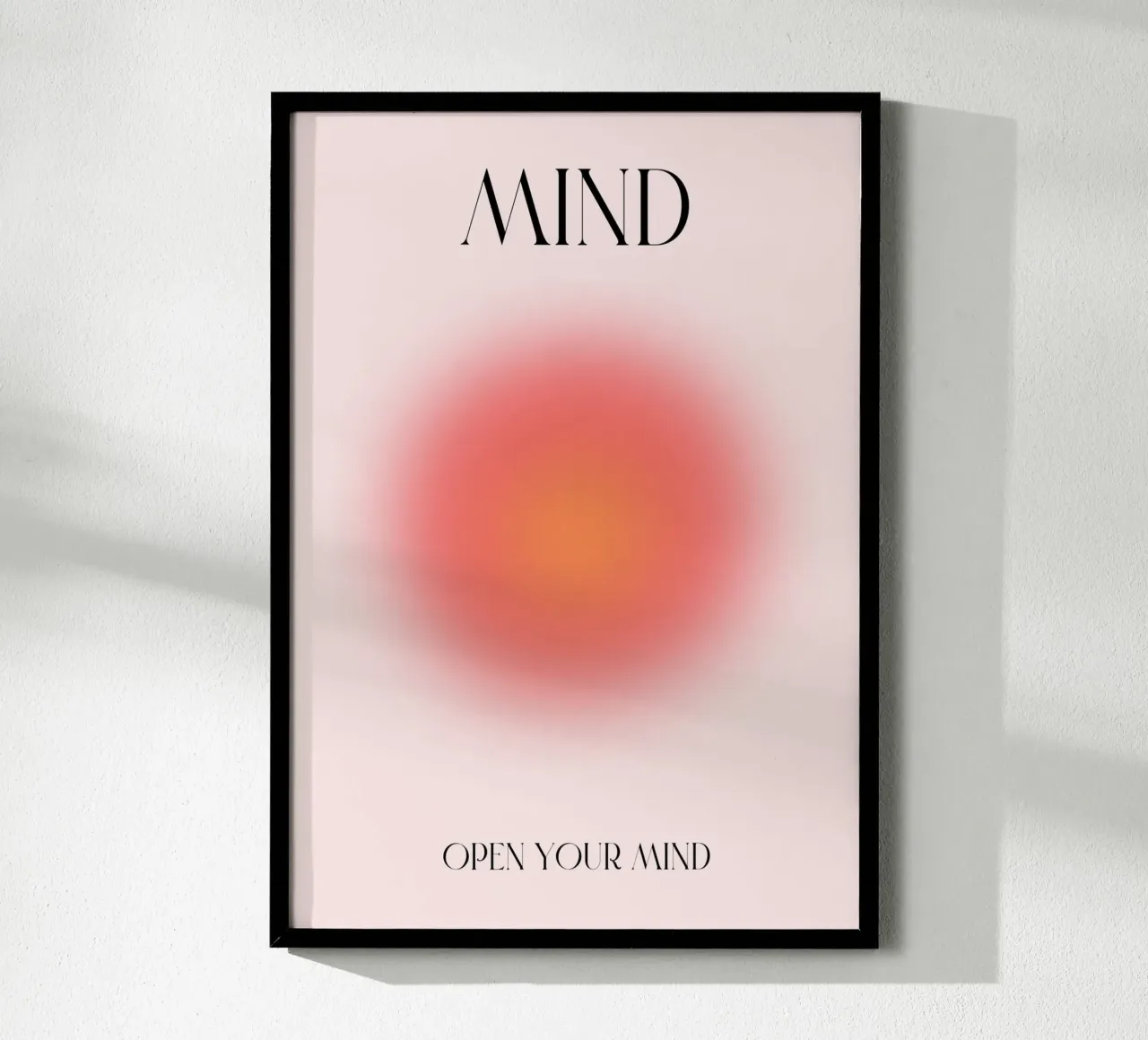Poster astratto "Open Your Mind" Aura ardente a gradiente carta hahnemühle da homdeco