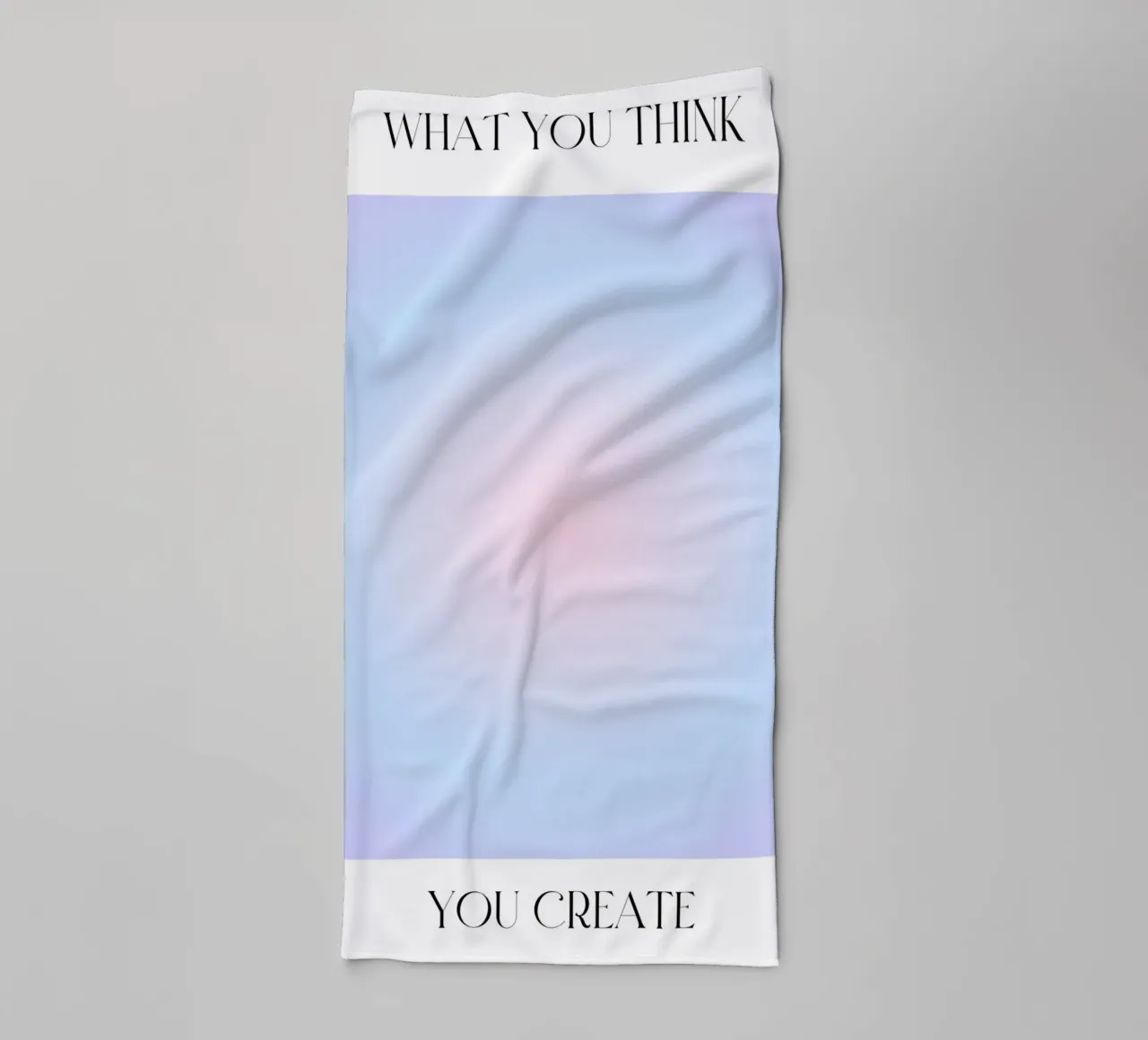 "What You Think" Law of Attraction Aura Gradient Poster towel by homdeco