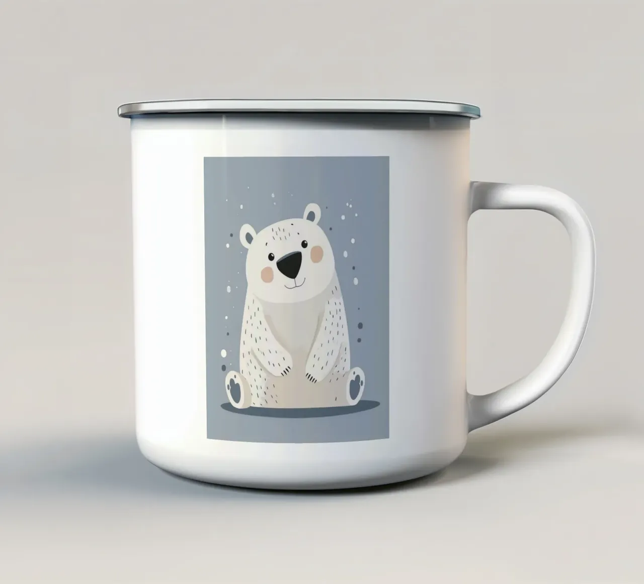 Orso polare stravagante tazza in smalto da Happy Littles