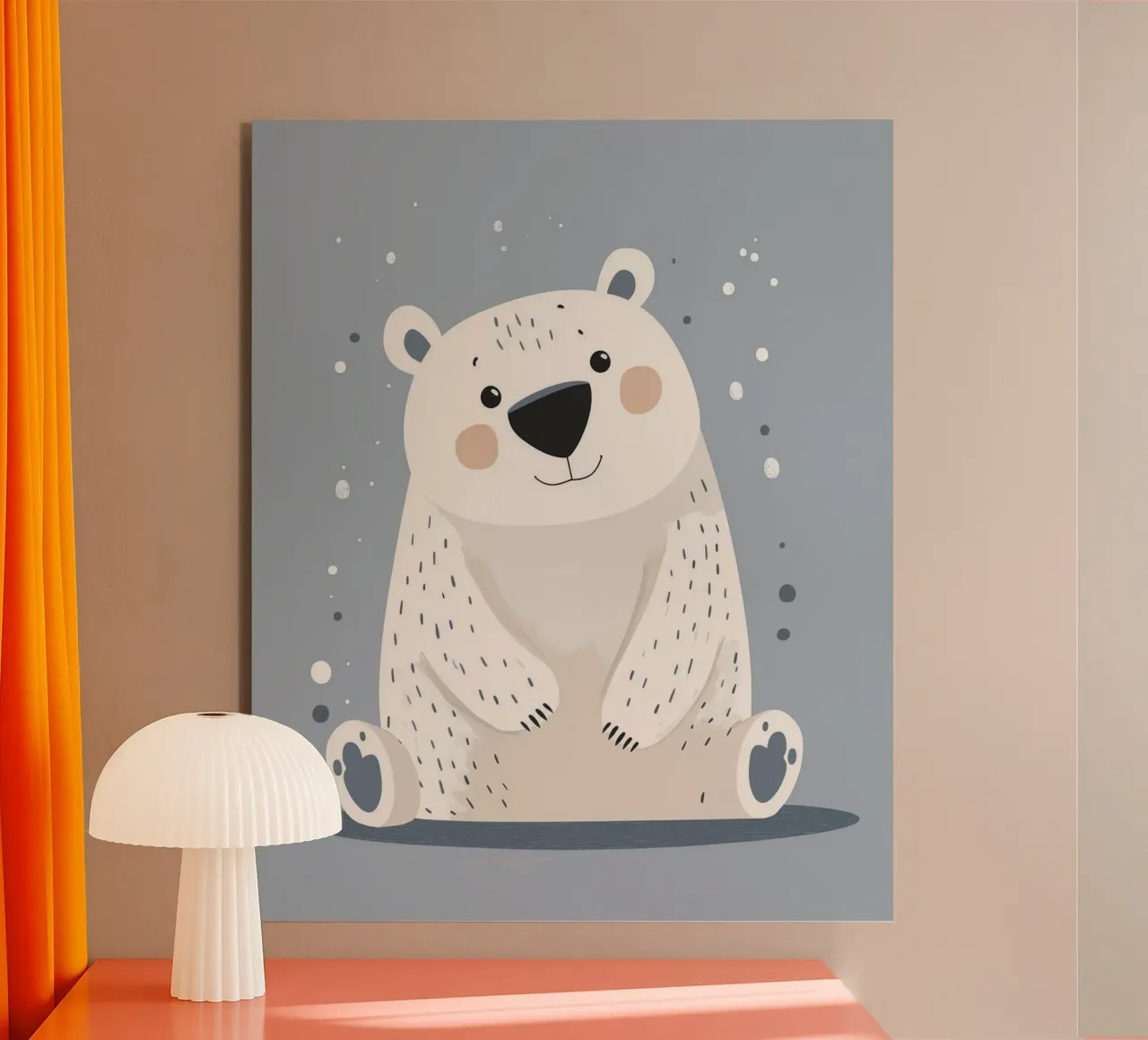 Orso polare stravagante alluminio dibond da Happy Littles