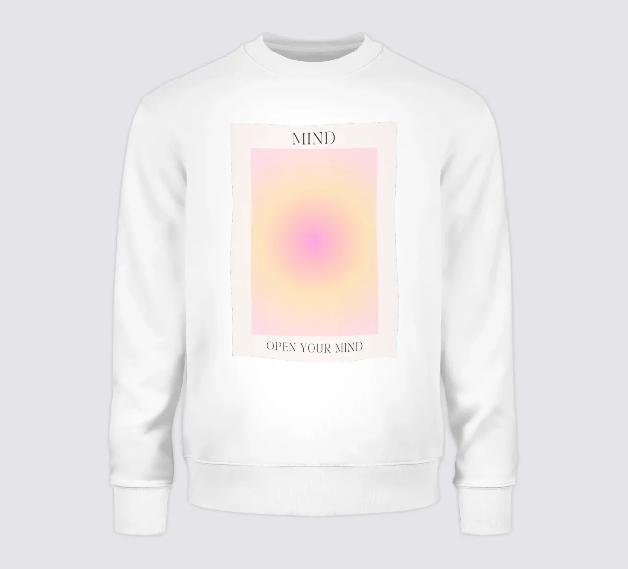 Poster astratto pastello "Open Your Mind" Aura Gradient felpa da homdeco