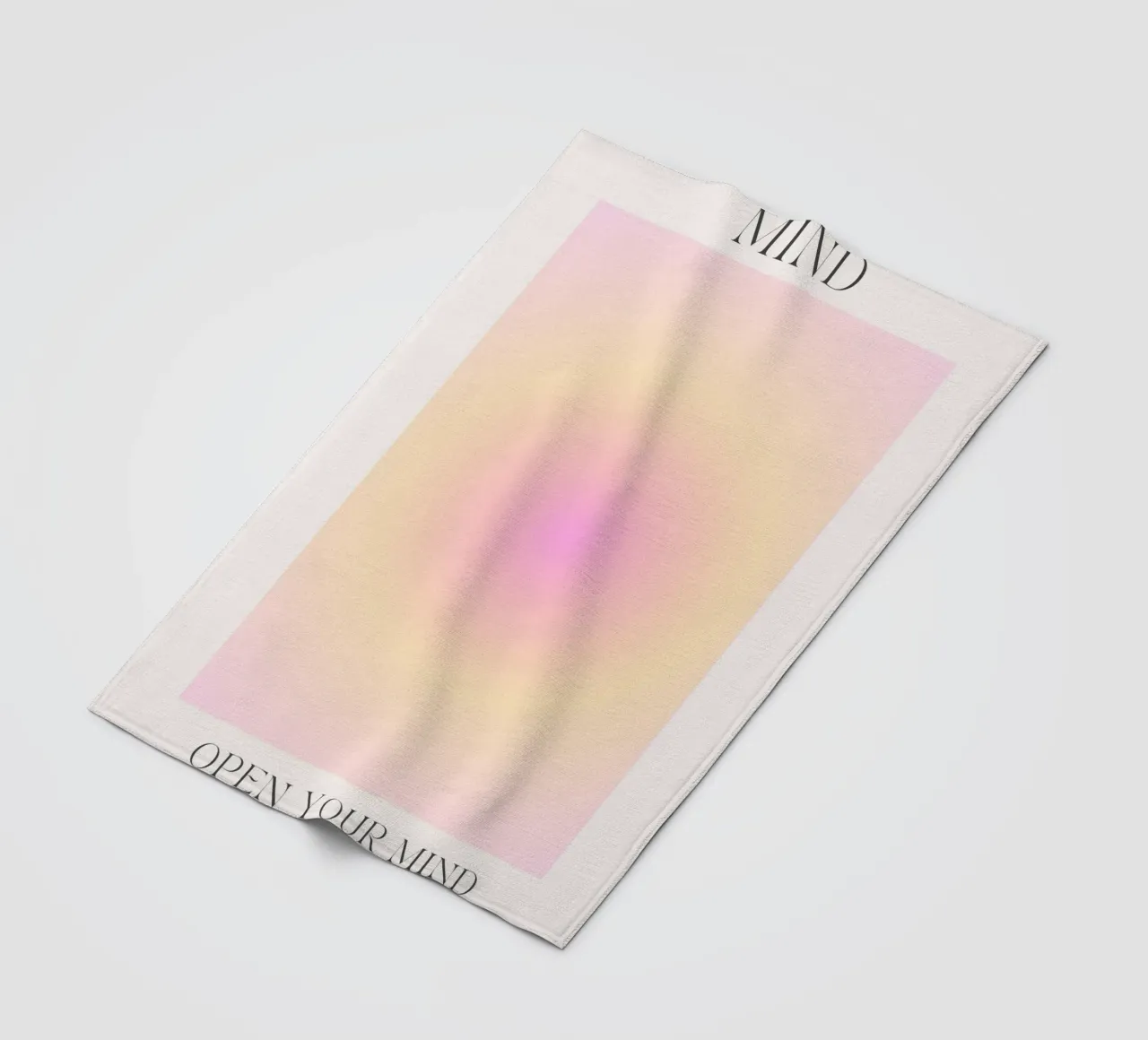 Poster astratto pastello "Open Your Mind" Aura Gradient coperta in pile da homdeco