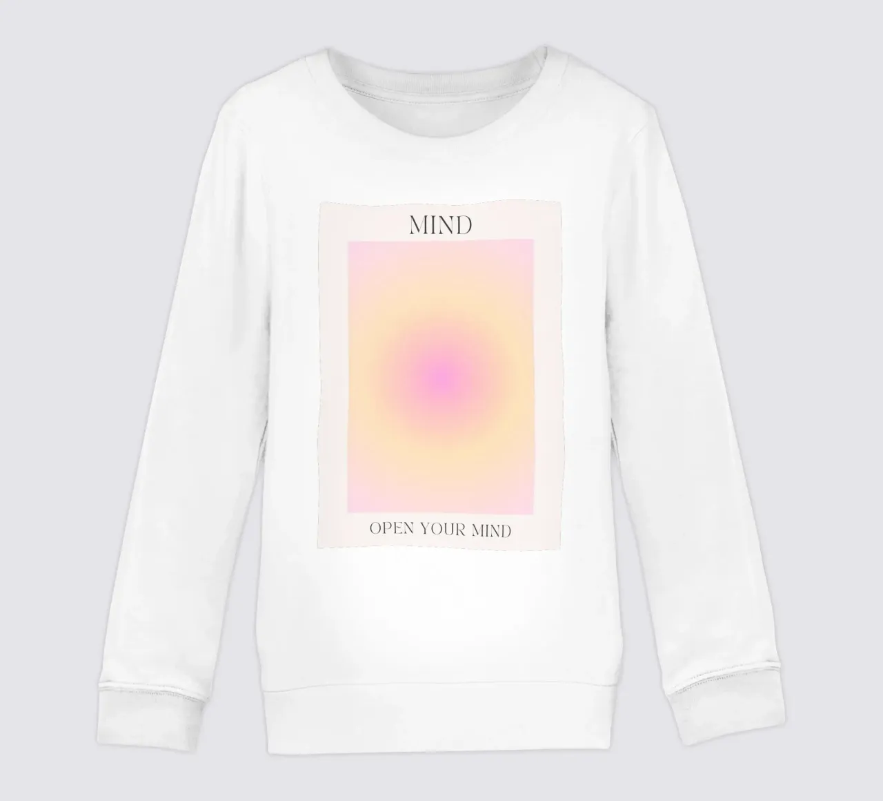 Poster astratto pastello "Open Your Mind" Aura Gradient felpa bambino da homdeco