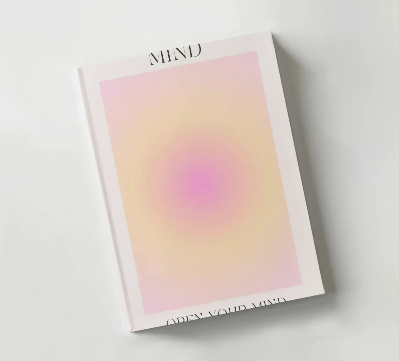"Open Your Mind" Pastel Aura Gradient Abstract Poster notebook by homdeco