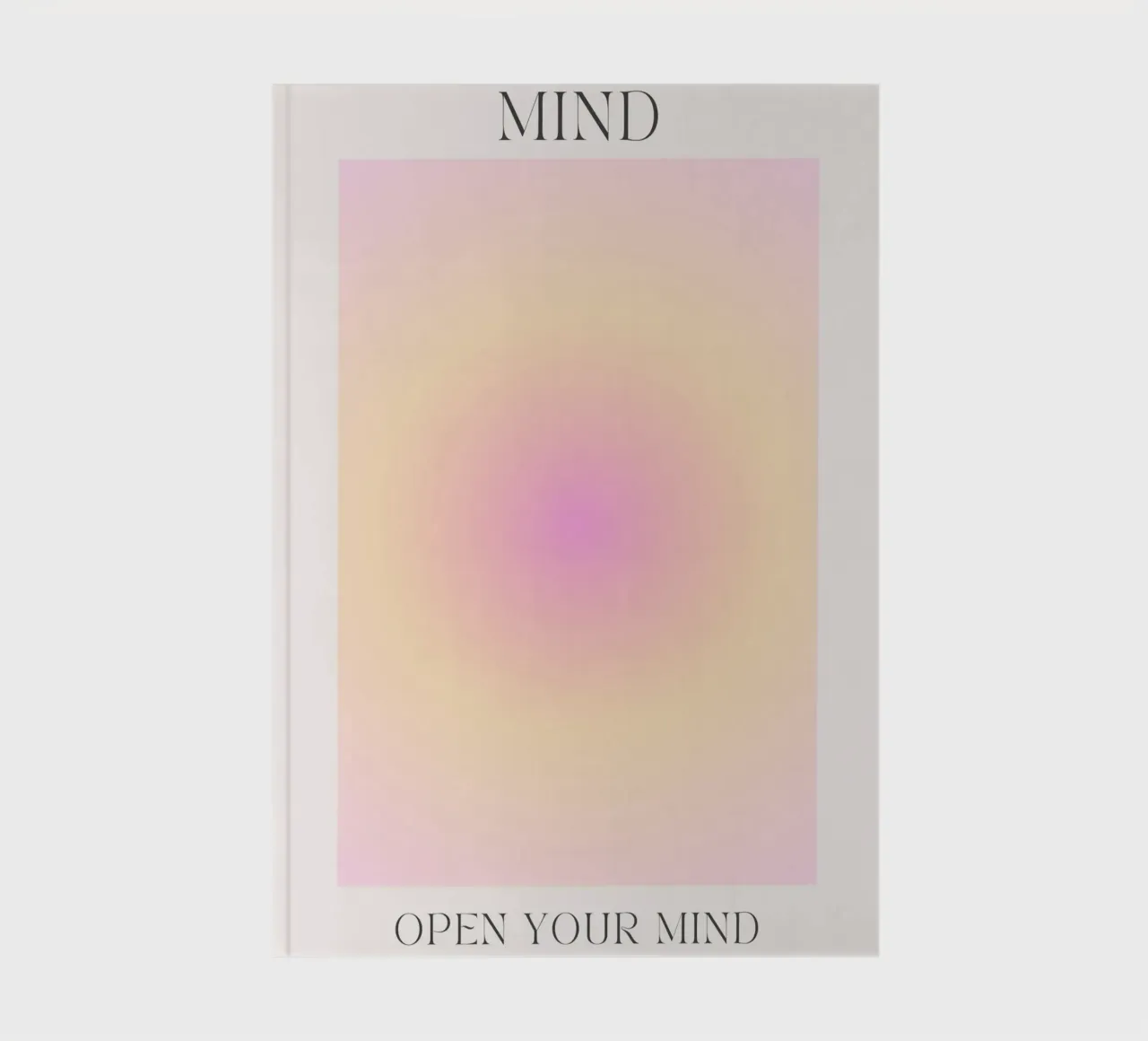 "Open Your Mind" Pastel Aura Gradient Abstract Poster notebook by homdeco