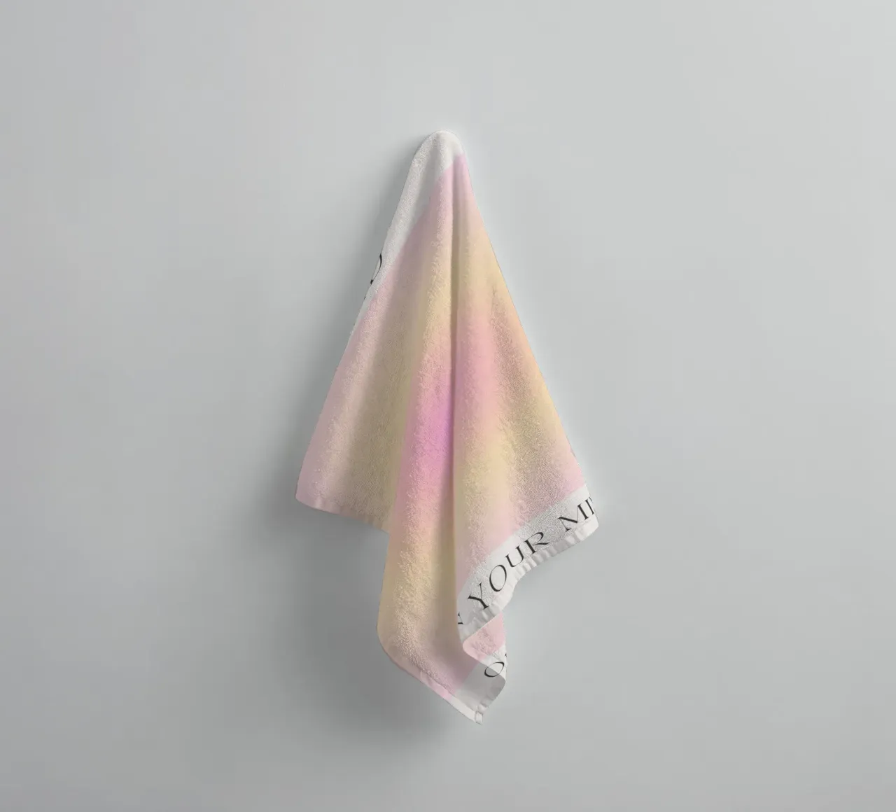 "Open Your Mind" Pastel Aura Gradient Abstract Poster towel by homdeco