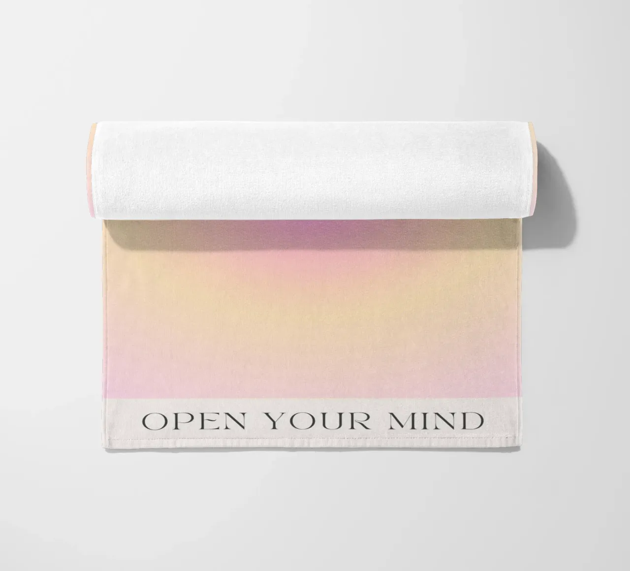 "Open Your Mind" Pastel Aura Gradient Abstract Poster beach towel by homdeco