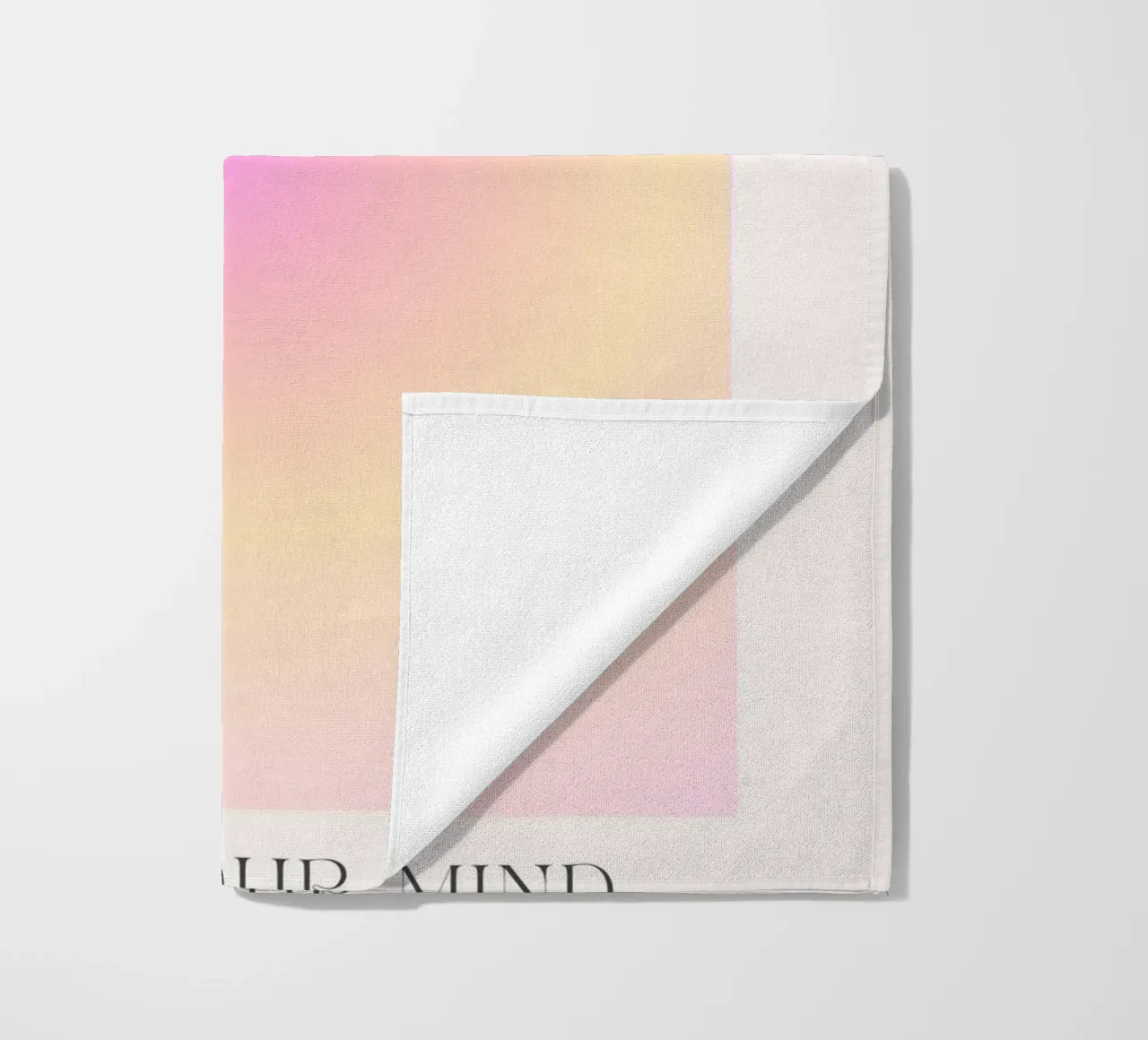 "Open Your Mind" Pastel Aura Gradient Abstract Poster beach towel by homdeco