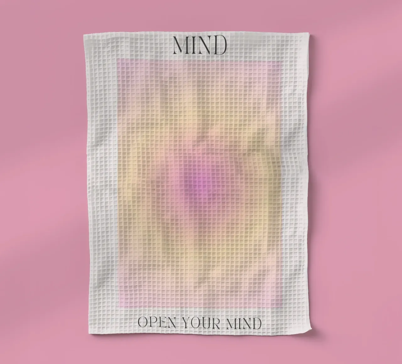 Poster astratto pastello "Open Your Mind" Aura Gradient canovaccio da cucina da homdeco