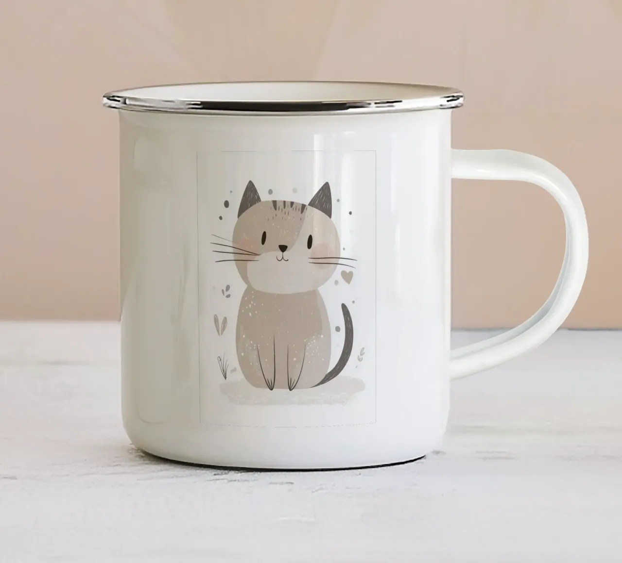 Gatto capriccioso tazza in smalto da Happy Littles