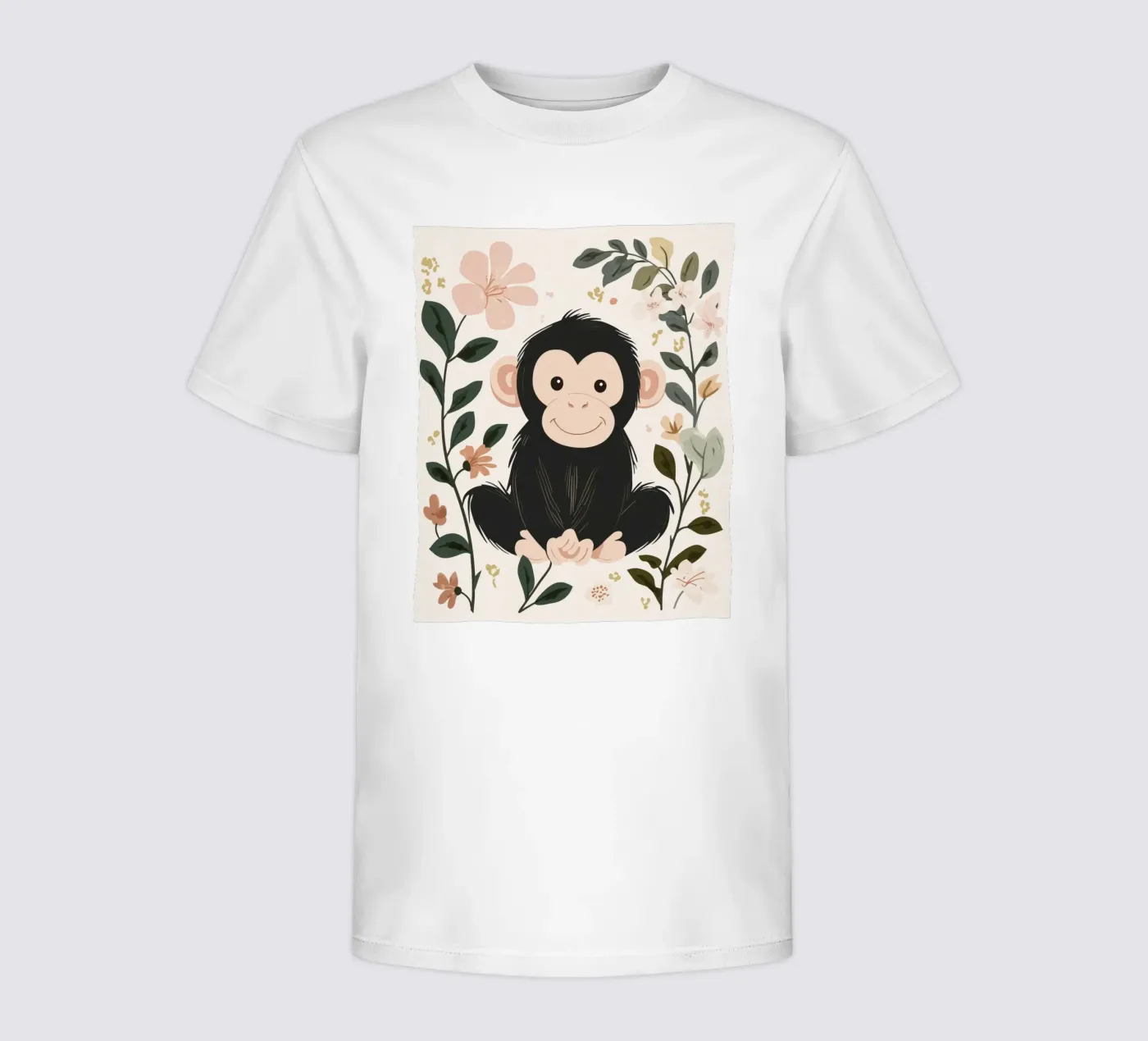 Whimsical Monkey kinder t-shirt van Happy Littles
