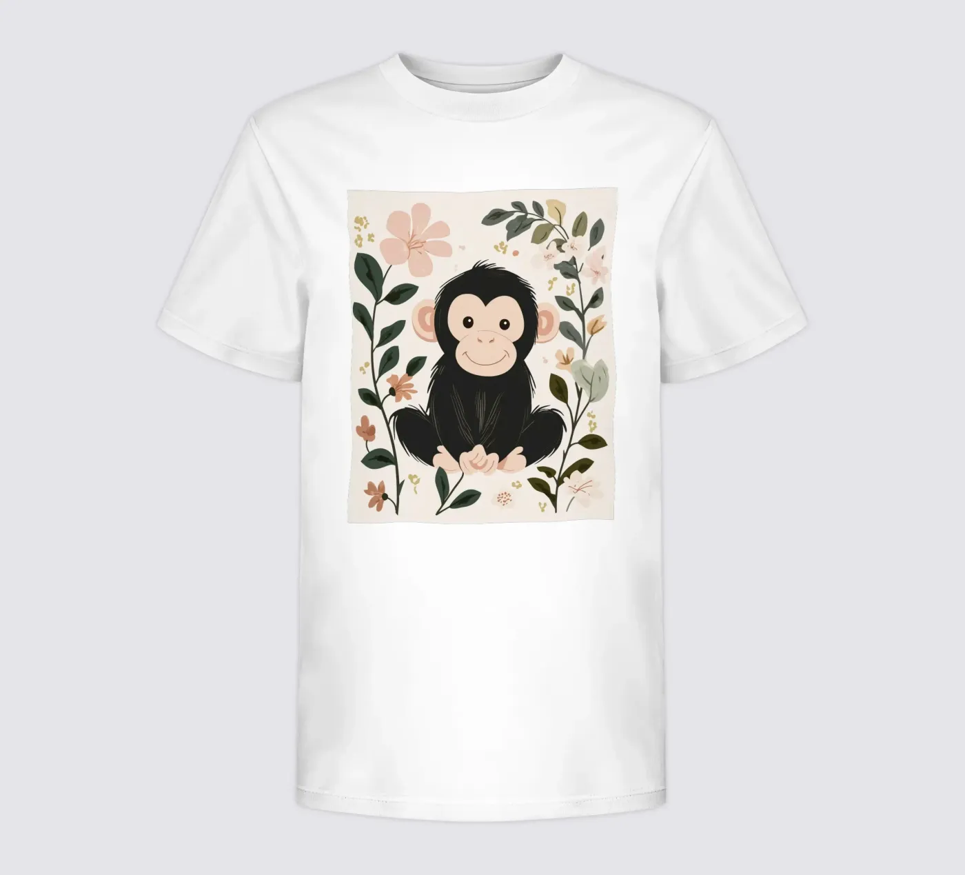 Whimsical Monkey kinder t-shirt van Happy Littles