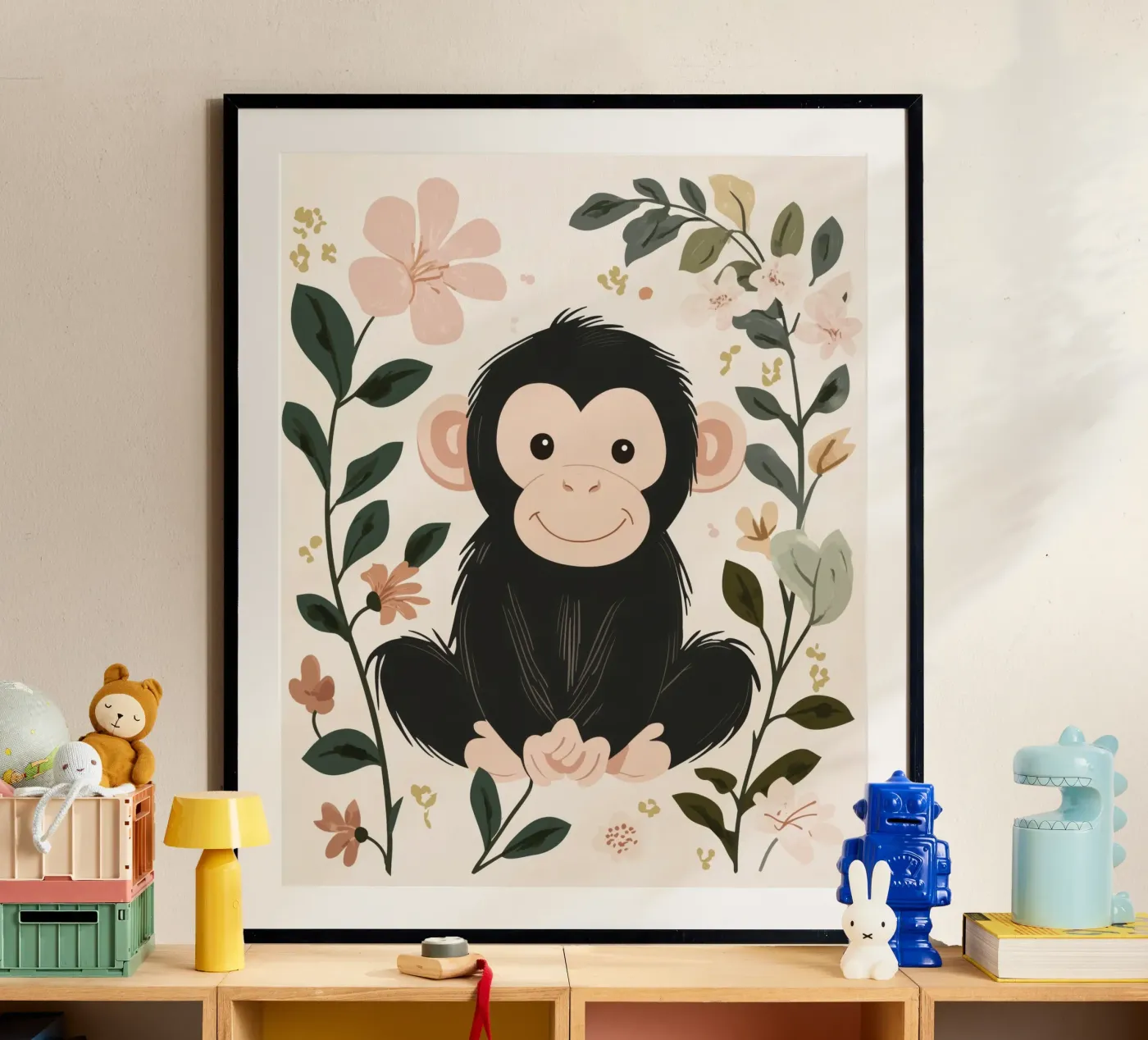 Whimsical Monkey poster by Happy Littles
