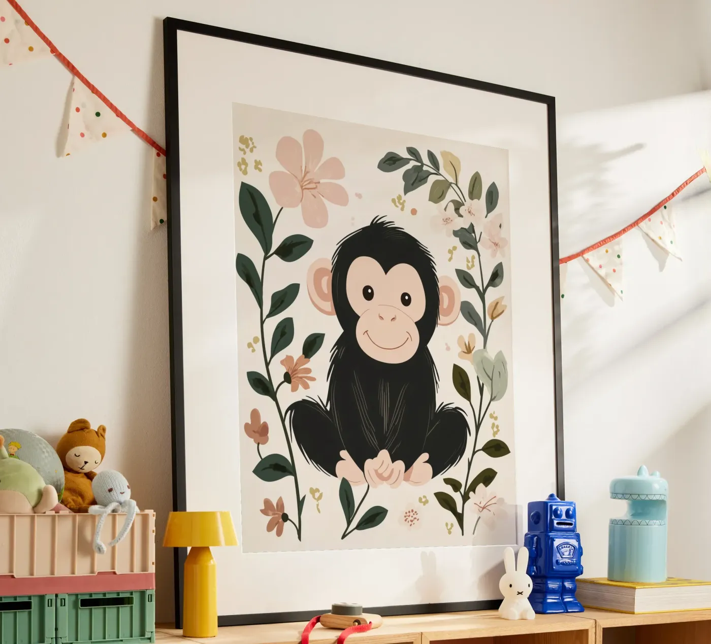 Whimsical Monkey poster da Happy Littles