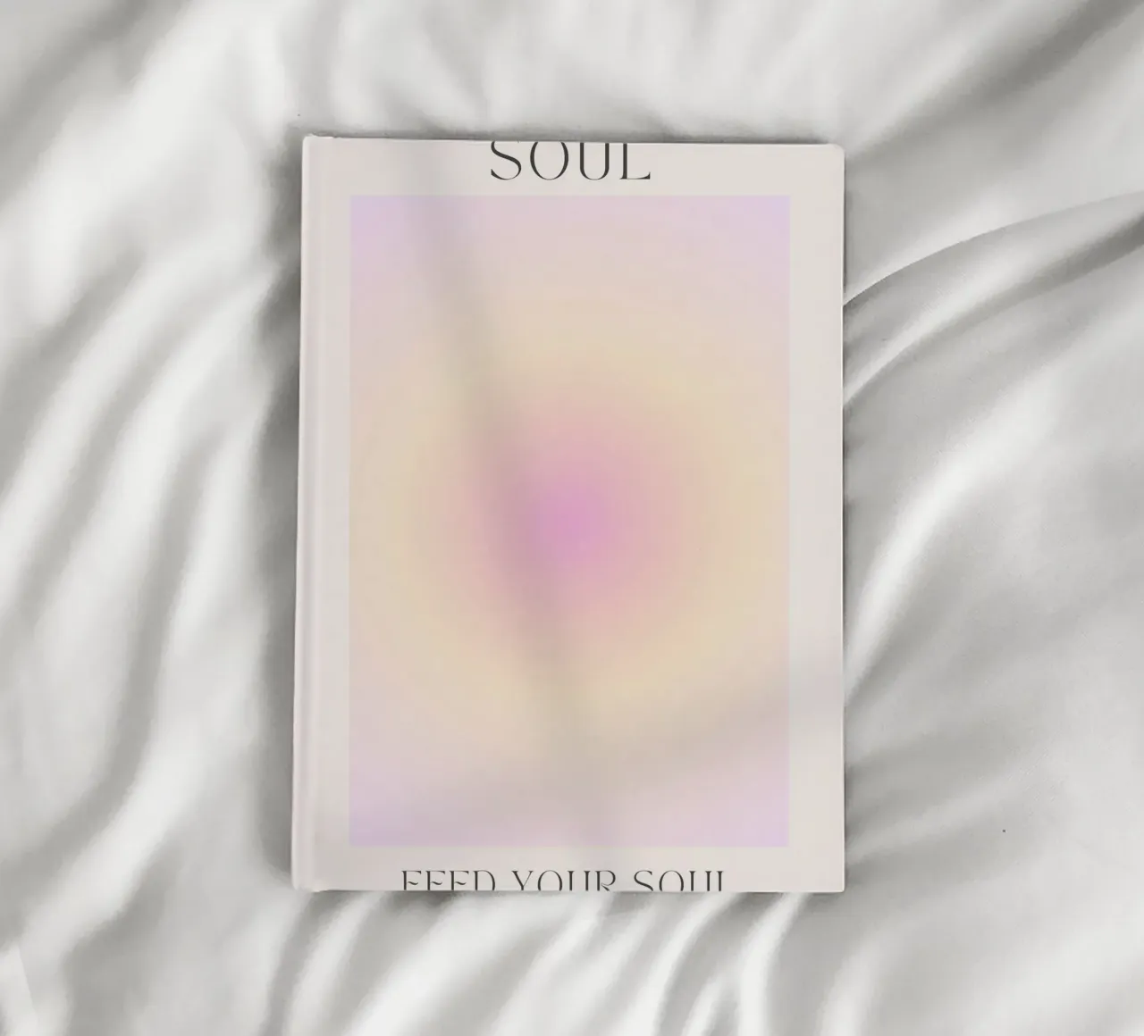 "Feed Your Soul" Pastel Aura Gradient Spiritual Art notebook by homdeco