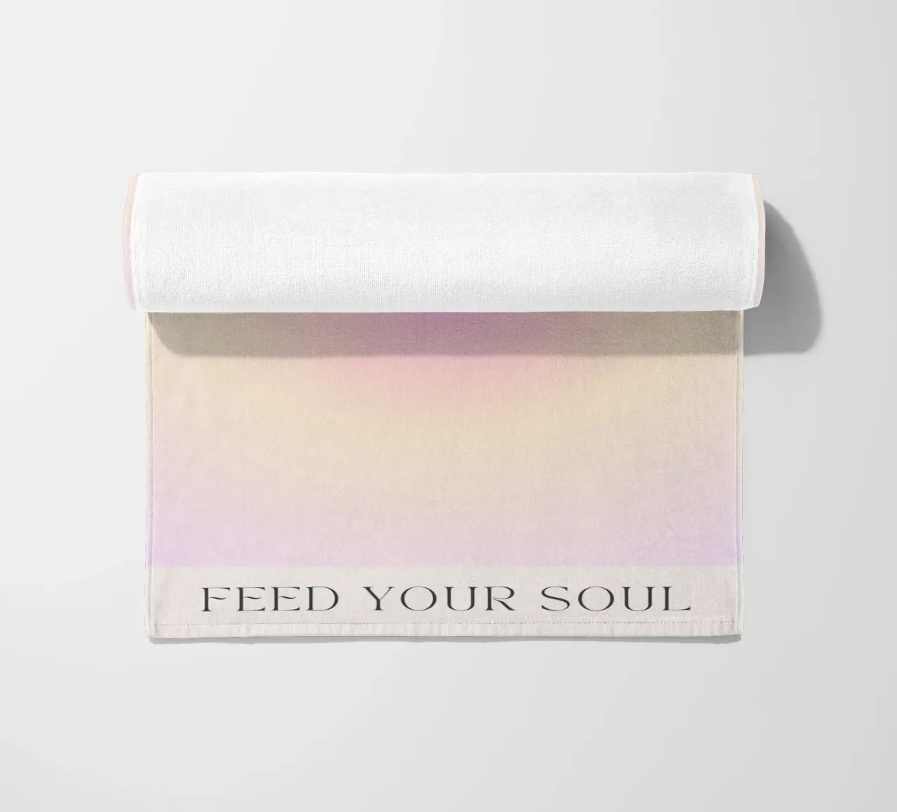 "Nutrire l'anima" Arte spirituale a pastello a gradiente di aura telo mare da homdeco