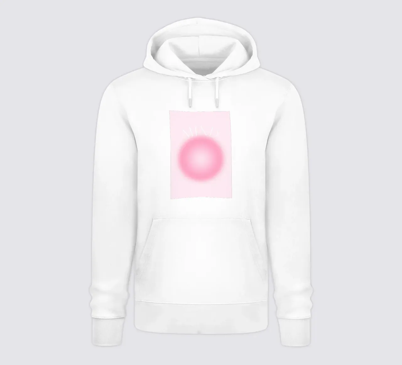Poster artistico astratto "MIND" Soft Pink Aura Gradient felpa con cappuccio da homdeco