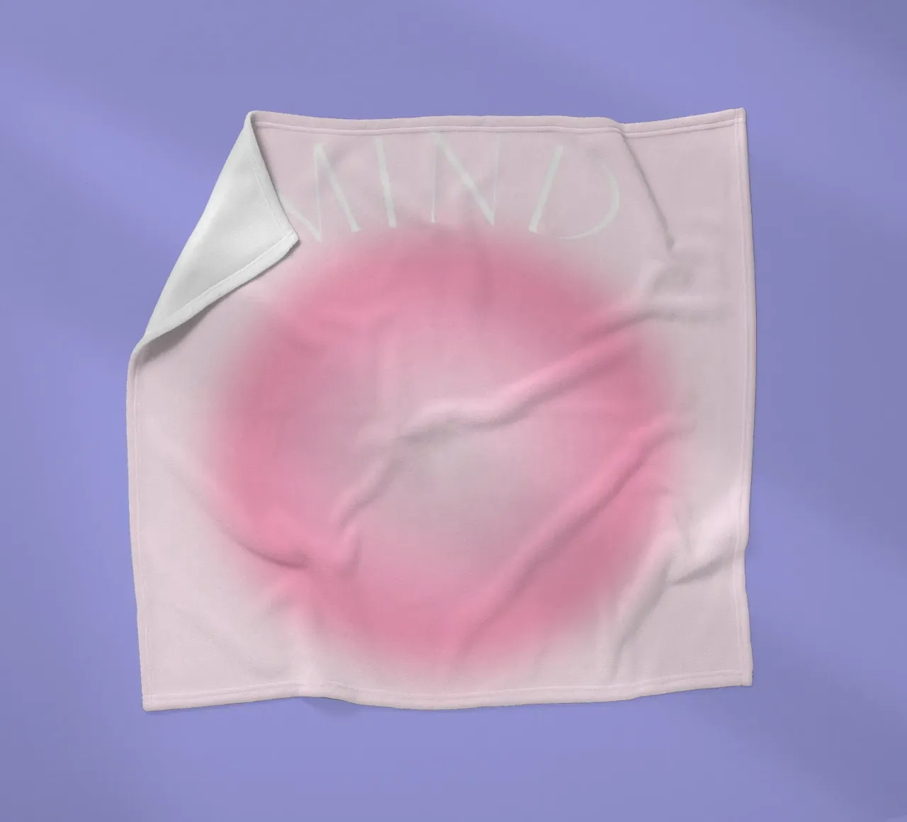 Poster artistico astratto "MIND" Soft Pink Aura Gradient coperta in pile da homdeco