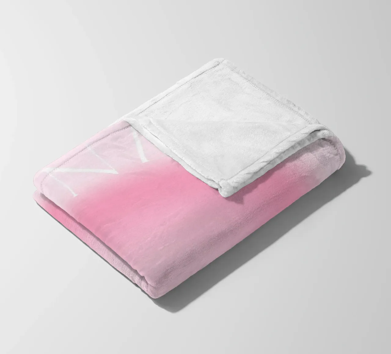Poster artistico astratto "MIND" Soft Pink Aura Gradient coperta in pile da homdeco