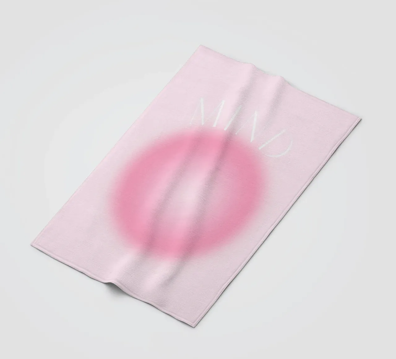 Poster artistico astratto "MIND" Soft Pink Aura Gradient coperta in pile da homdeco