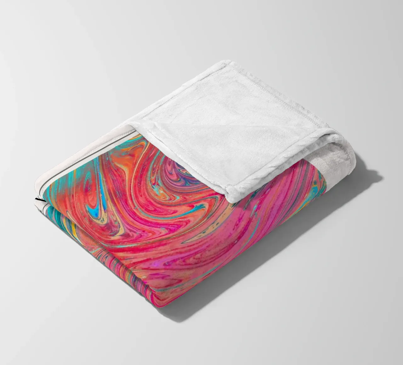 "Abundance" 1970s Retro Swirl Abstracte Kunstdruk fleecedeken van homdeco