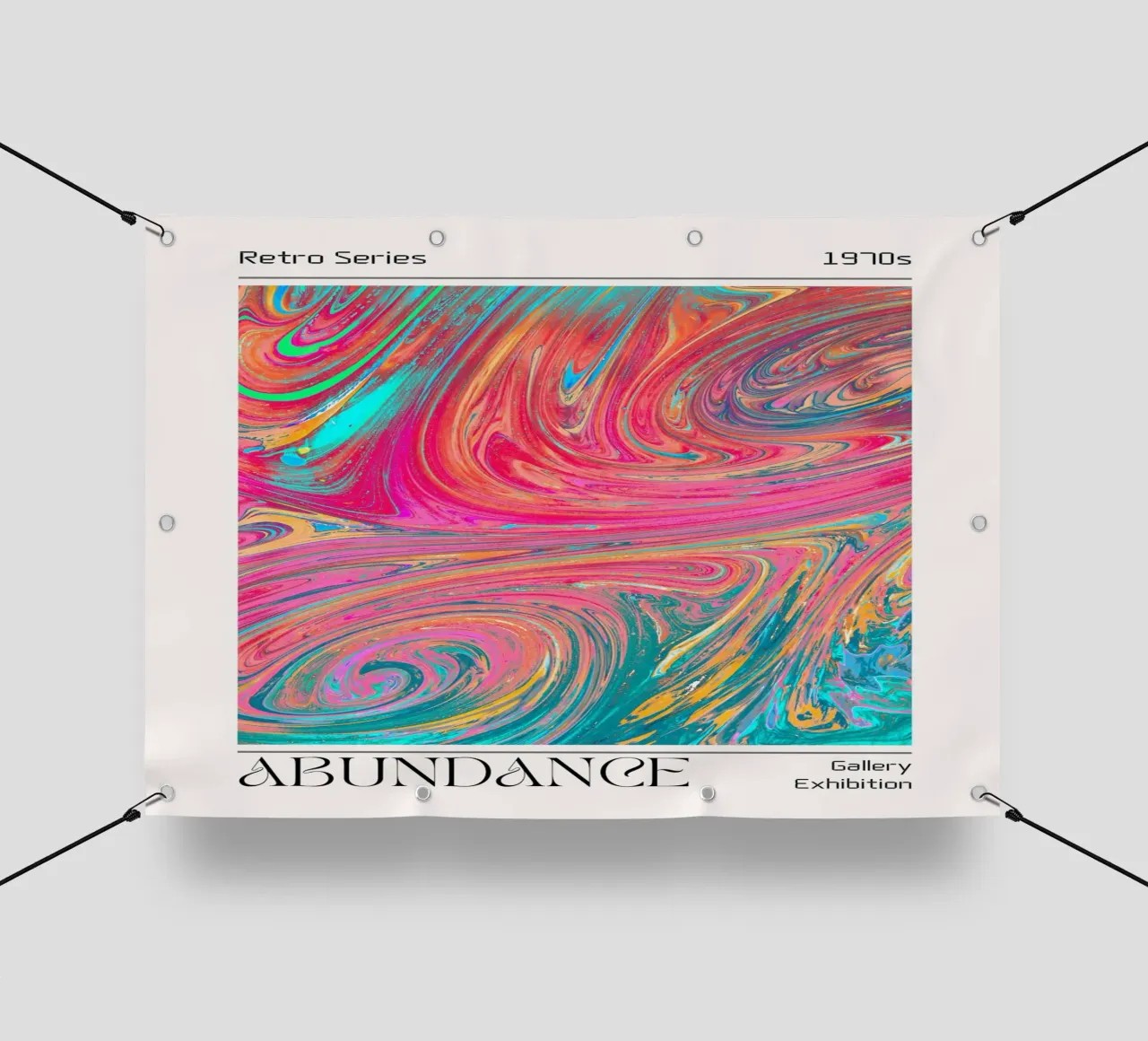 "Abundance" 1970s Retro Swirl Abstract Art Print pvc cover by homdeco