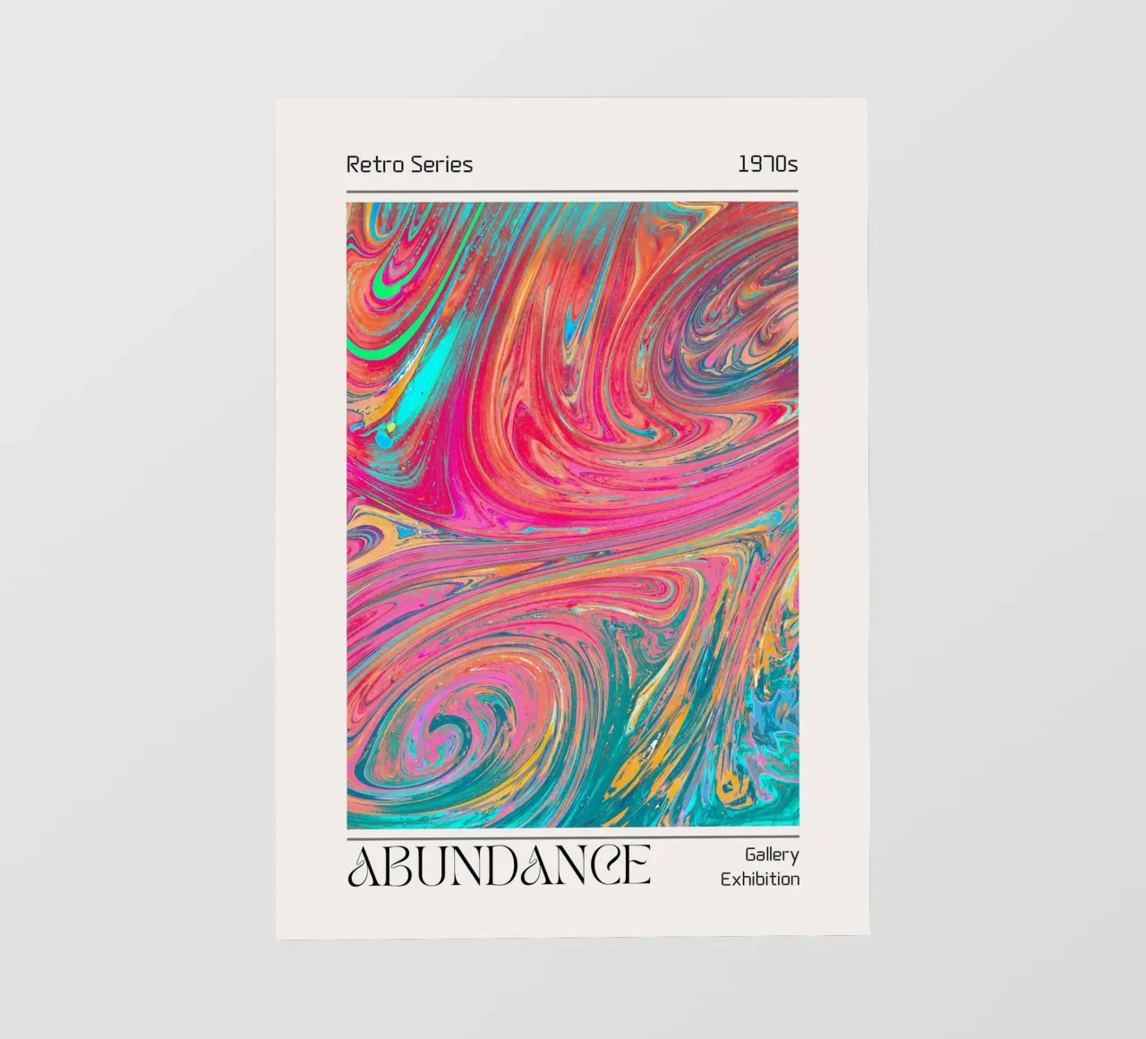 "Abundance" 1970s Retro Swirl Abstract Art Print pvc cover by homdeco
