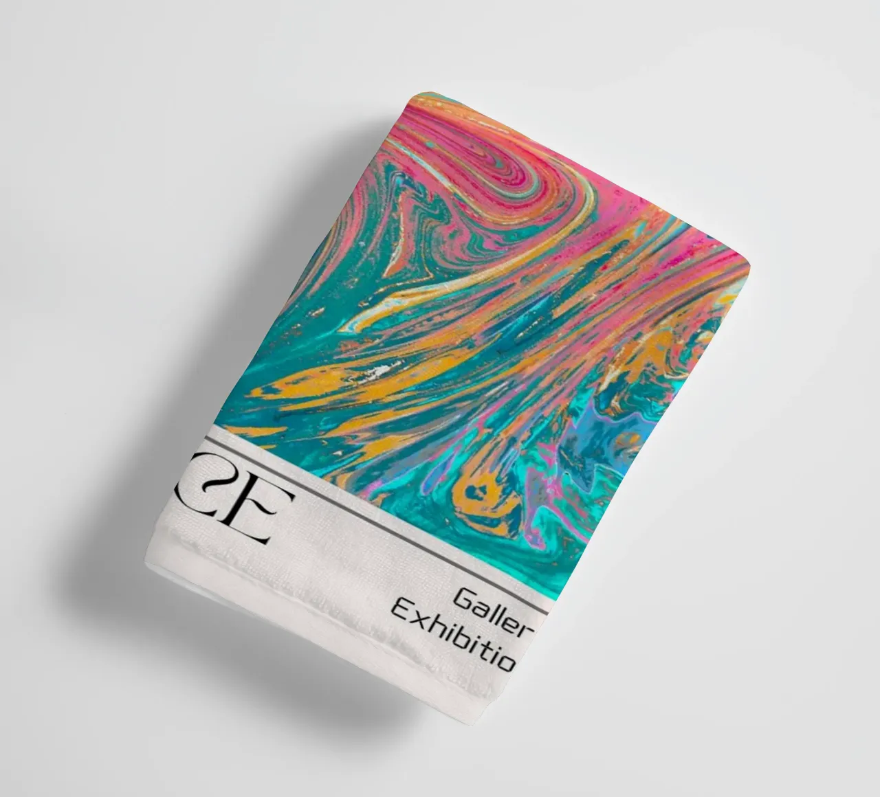 "Abundance" 1970s Retro Swirl Abstracte Kunstdruk badhanddoek van homdeco