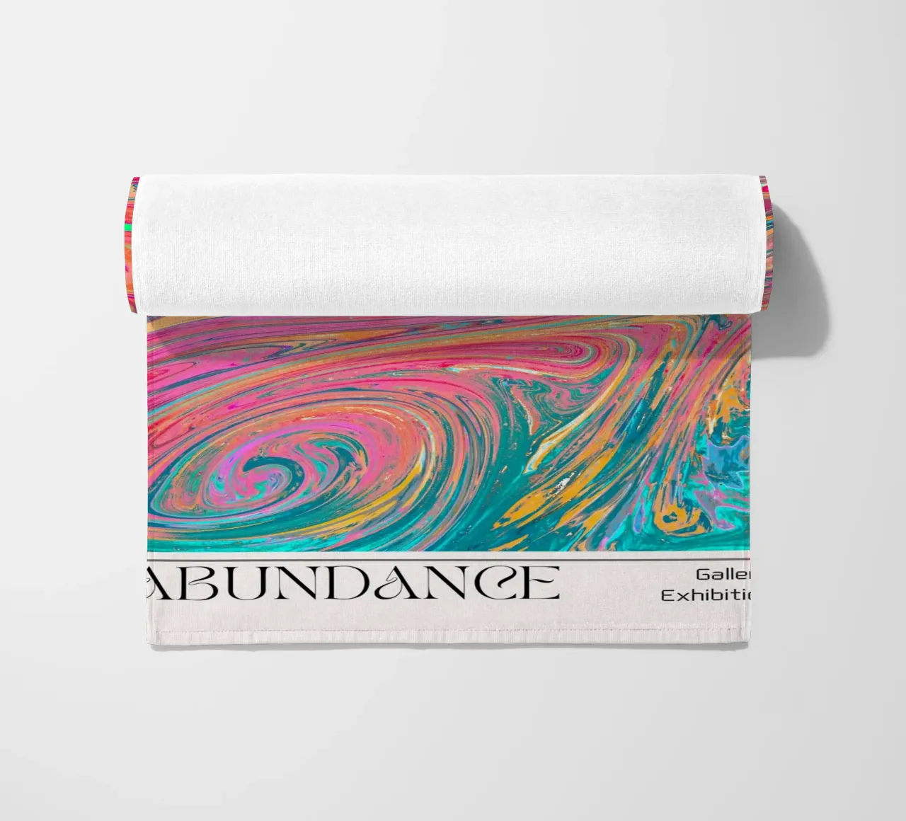 "Abundance" 1970s Retro Swirl Abstract Art Print beach towel by homdeco