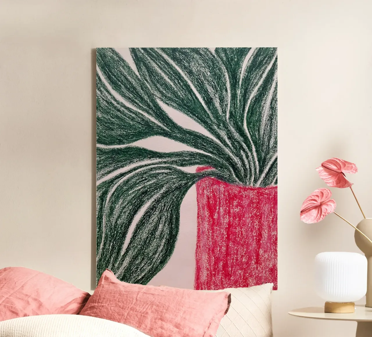 Plant in pot canvas by Cohe studio