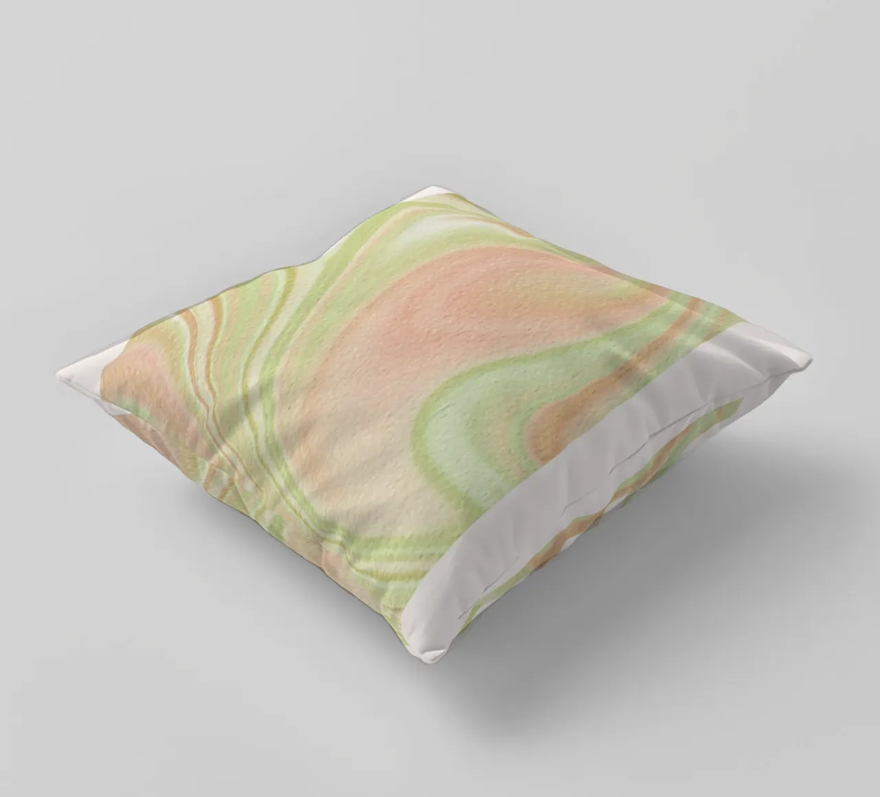 "Gratitude" 1970s Retro Marbled Abstract Art Print decorative cushion by homdeco