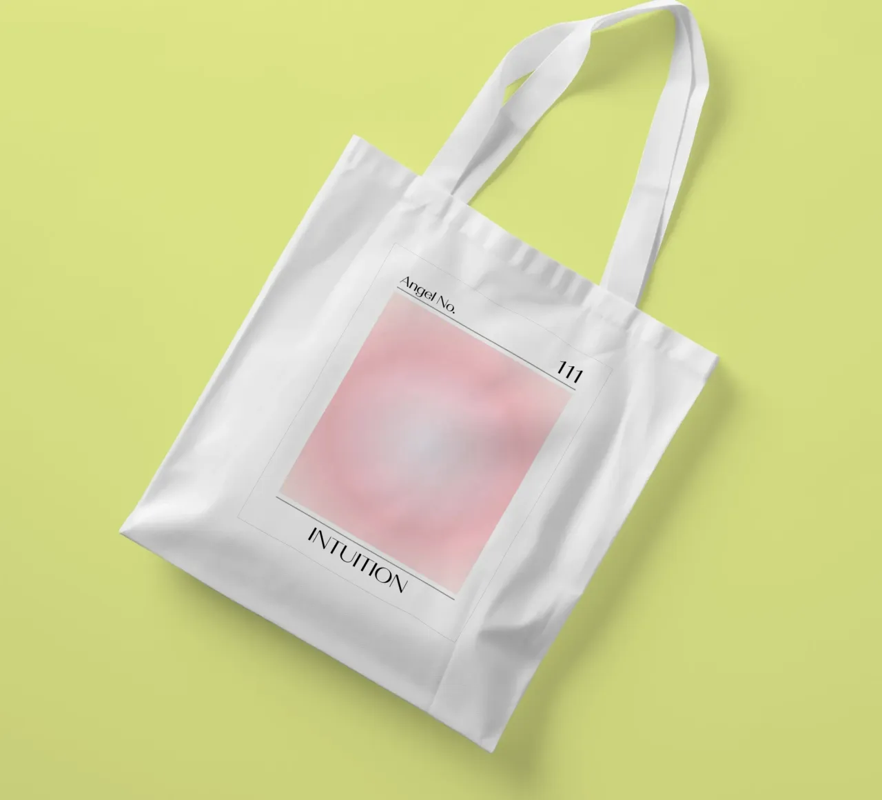Angelo Numero 111 Intuizione Poster Aura Rosa Soft borsa in juta da homdeco