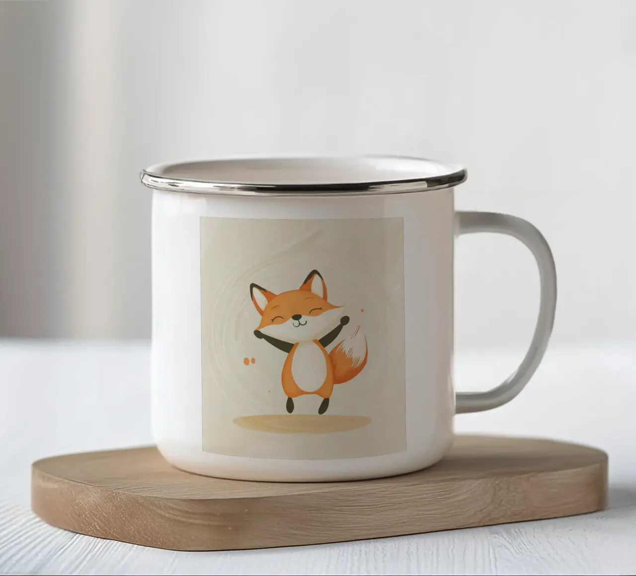 Volpe stravagante tazza in smalto da Happy Littles