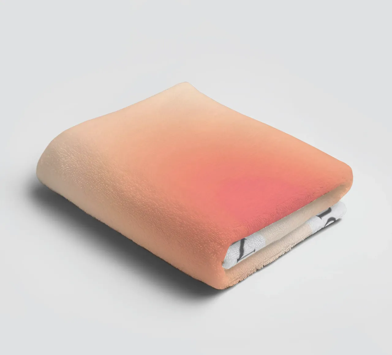 "Open Your Mind" Pfirsich Rosa Aura Gradient Abstrakte Kunst Handtuch von homdeco