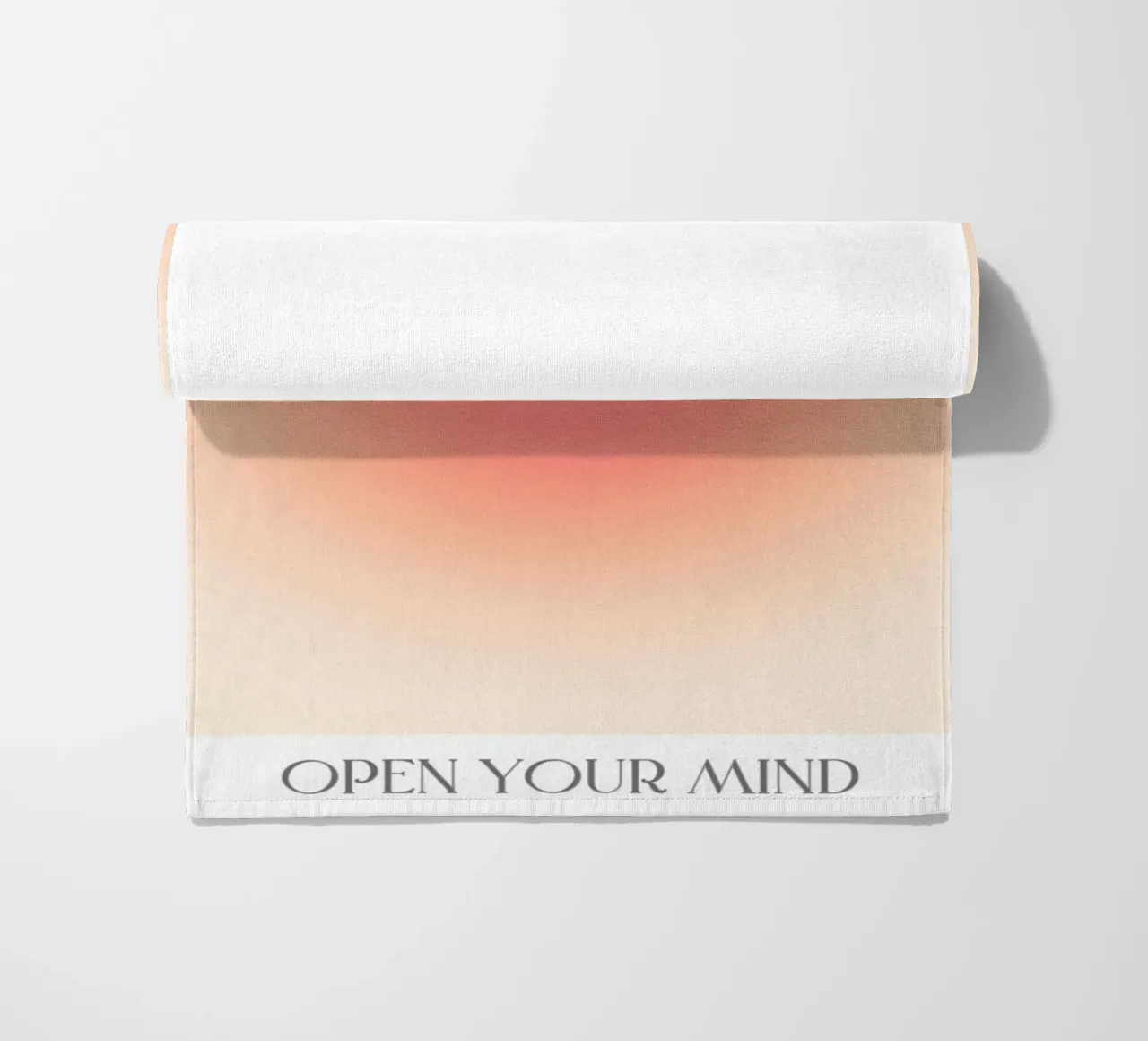 Arte astratta "Open Your Mind" Rosa Pesca Aura Gradiente telo mare da homdeco