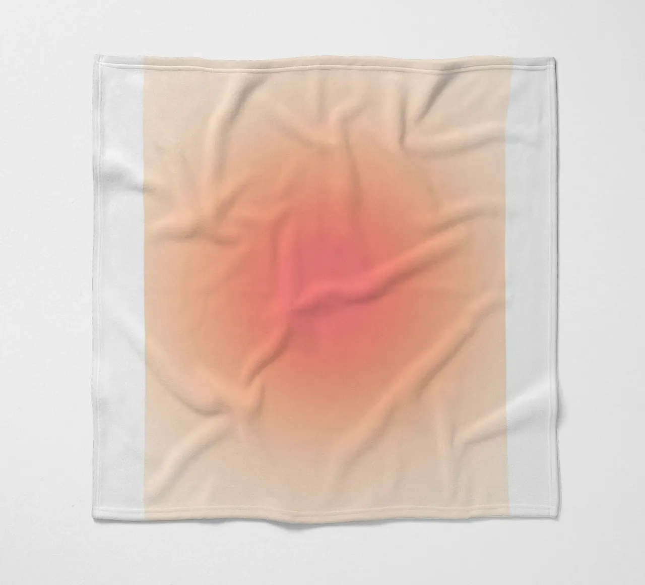 "Open Your Mind" Peach Pink Aura Gradient Abstract Art fleece blanket by homdeco