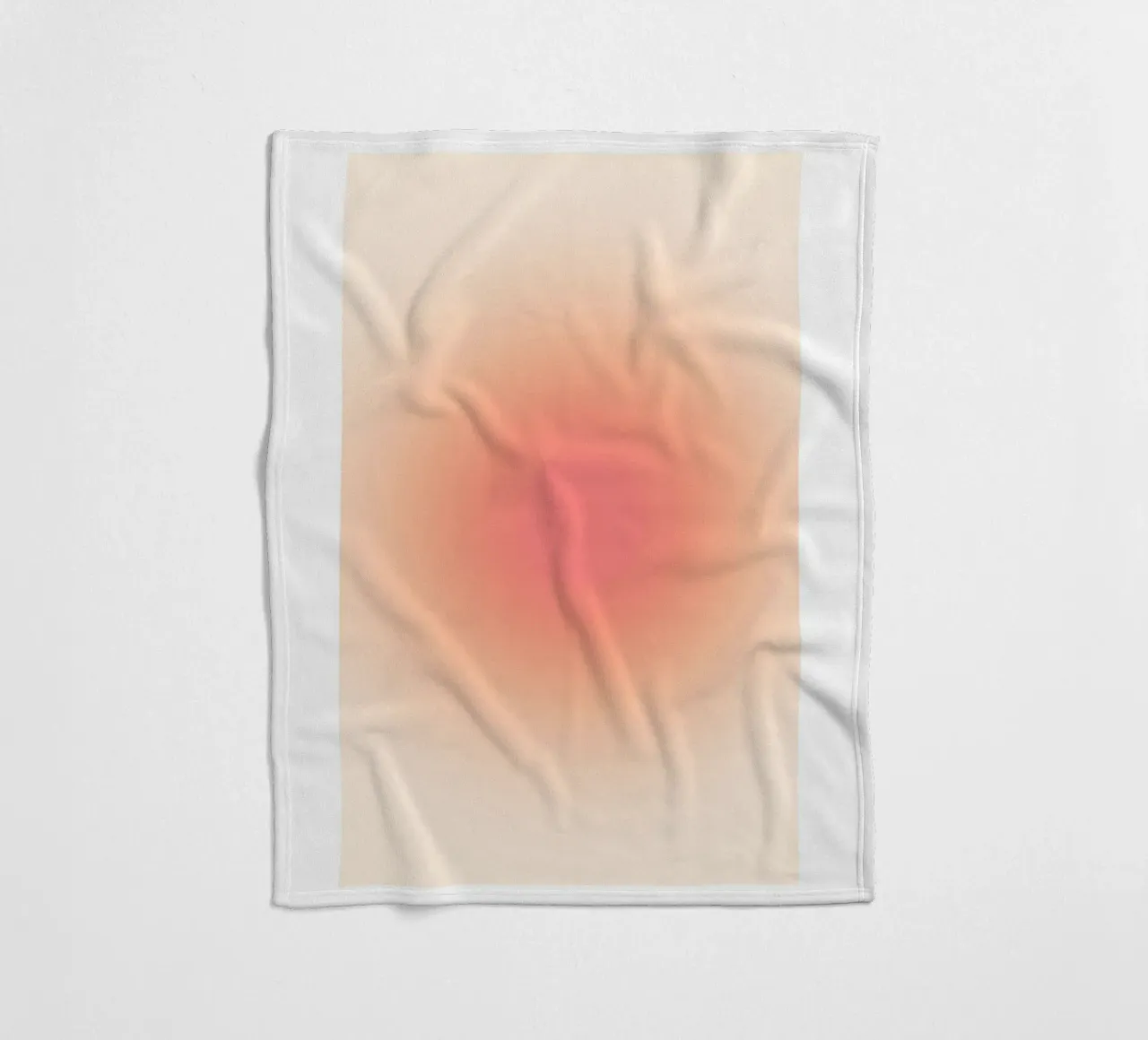 "Open Your Mind" Peach Pink Aura Gradient Abstract Art fleece blanket by homdeco