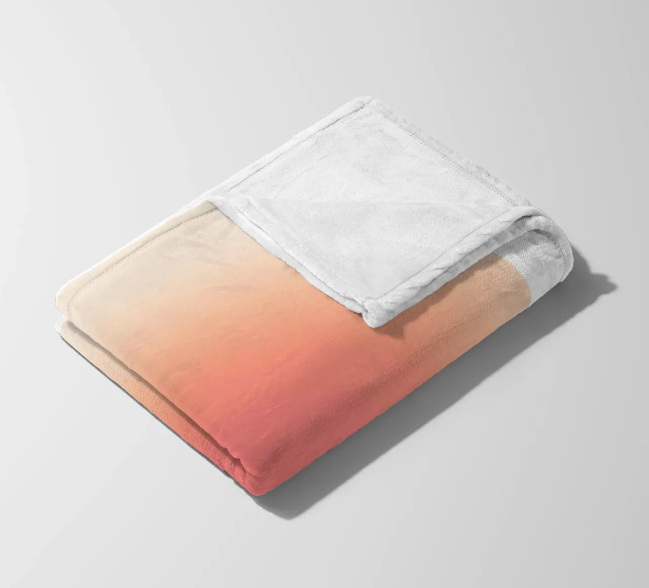 "Open Your Mind" Peach Pink Aura Gradient Abstract Art fleece blanket by homdeco