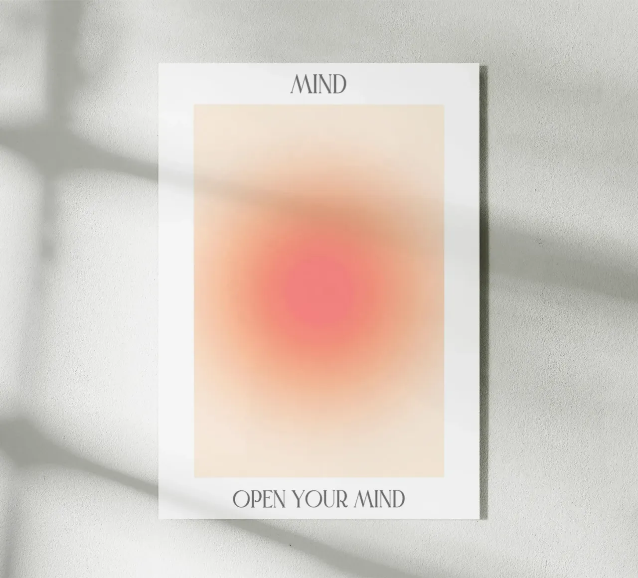 Arte astratta "Open Your Mind" Rosa Pesca Aura Gradiente plexiglass da homdeco
