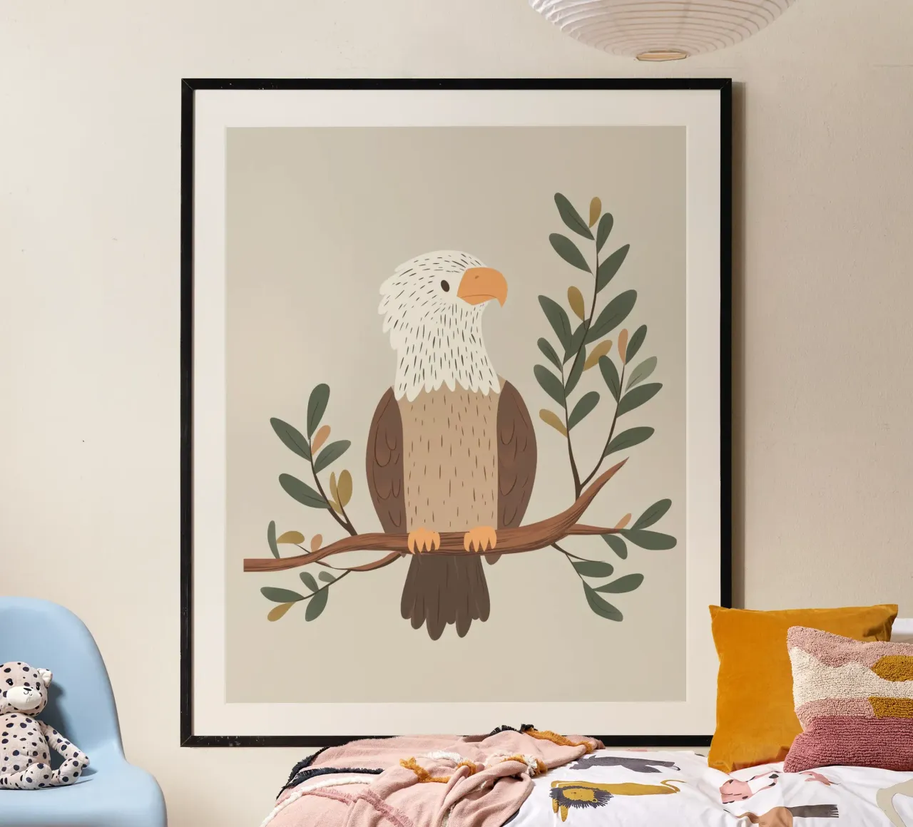 Whimsical Eagle poster by Happy Littles
