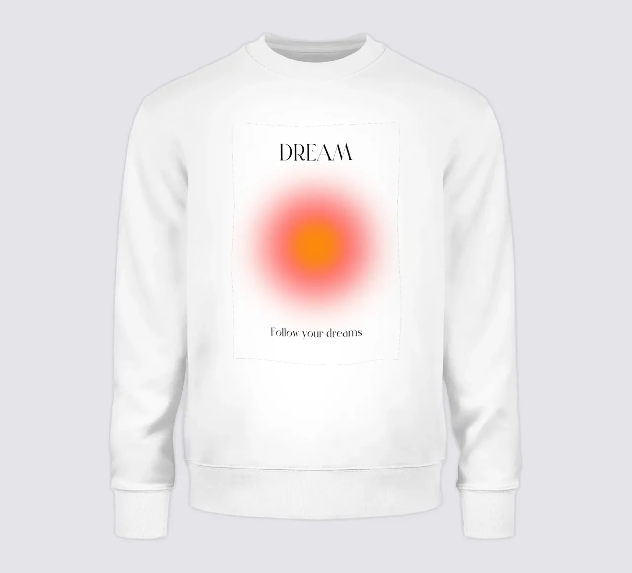 "DREAM" Segui i tuoi sogni Aura Gradient Poster Art felpa da homdeco
