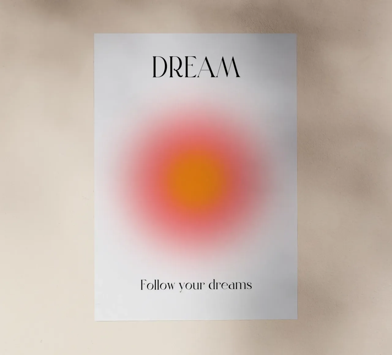 "DREAM" Segui i tuoi sogni Aura Gradient Poster Art pellicola backlit da homdeco