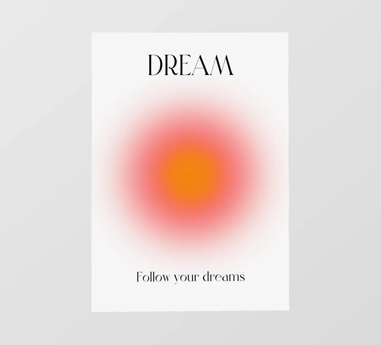 "DREAM" Segui i tuoi sogni Aura Gradient Poster Art pellicola backlit da homdeco