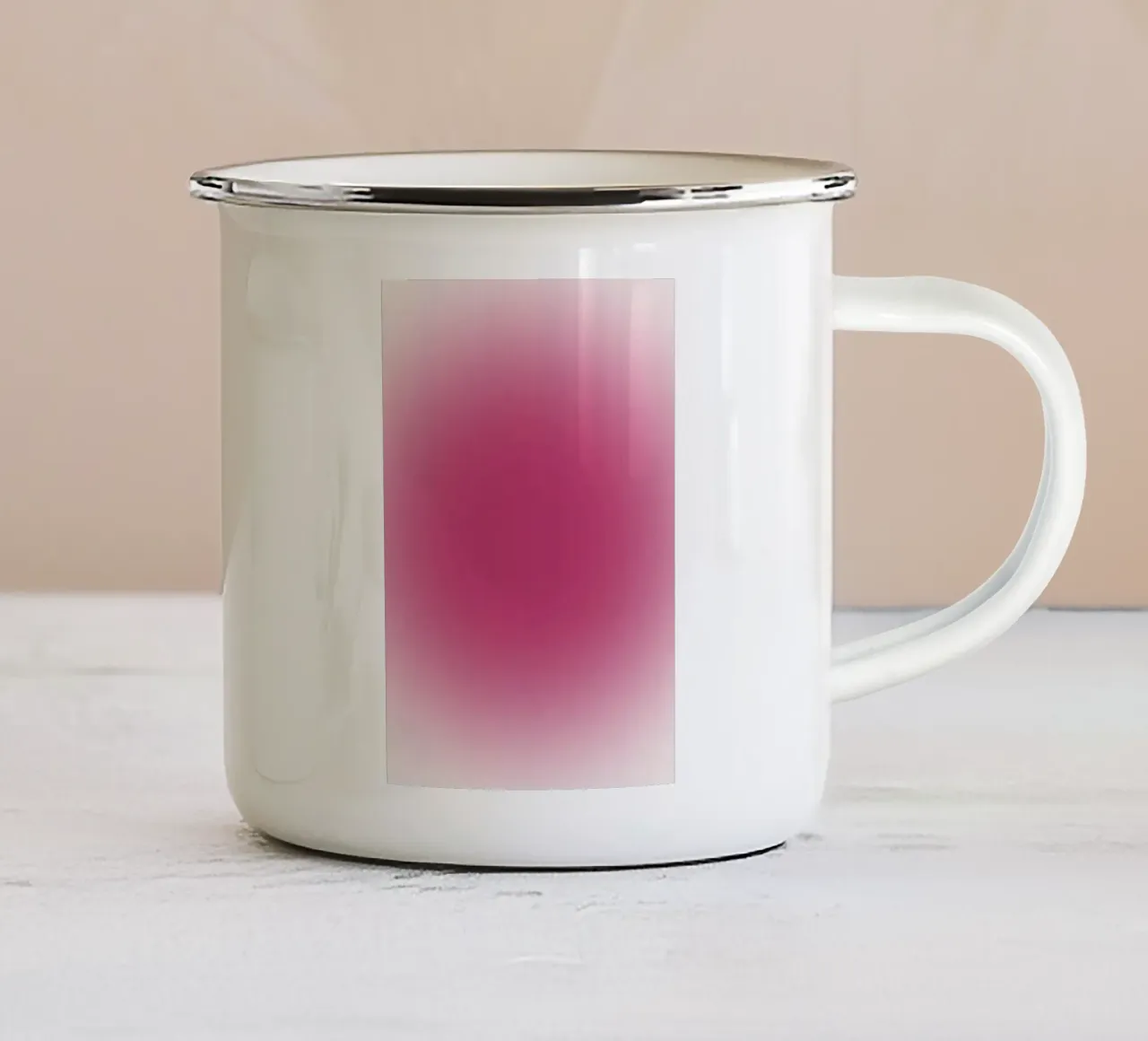 Levendige Fuchsia Roze Aura Verloop Abstract Poster Kunst emaille mok van homdeco