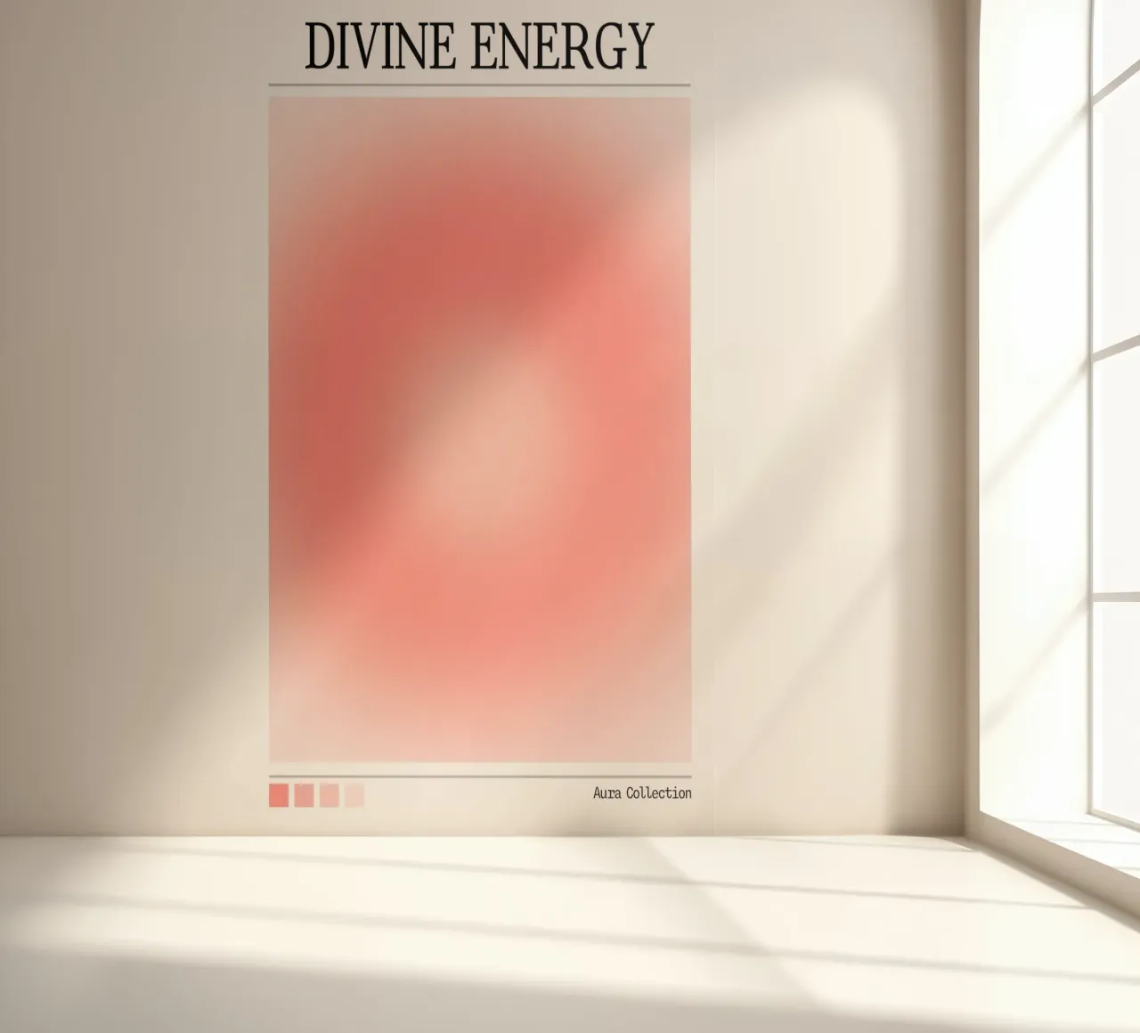 "Divine Energy" Aura Collection Red Peach Gradient Art photo wallpaper by homdeco