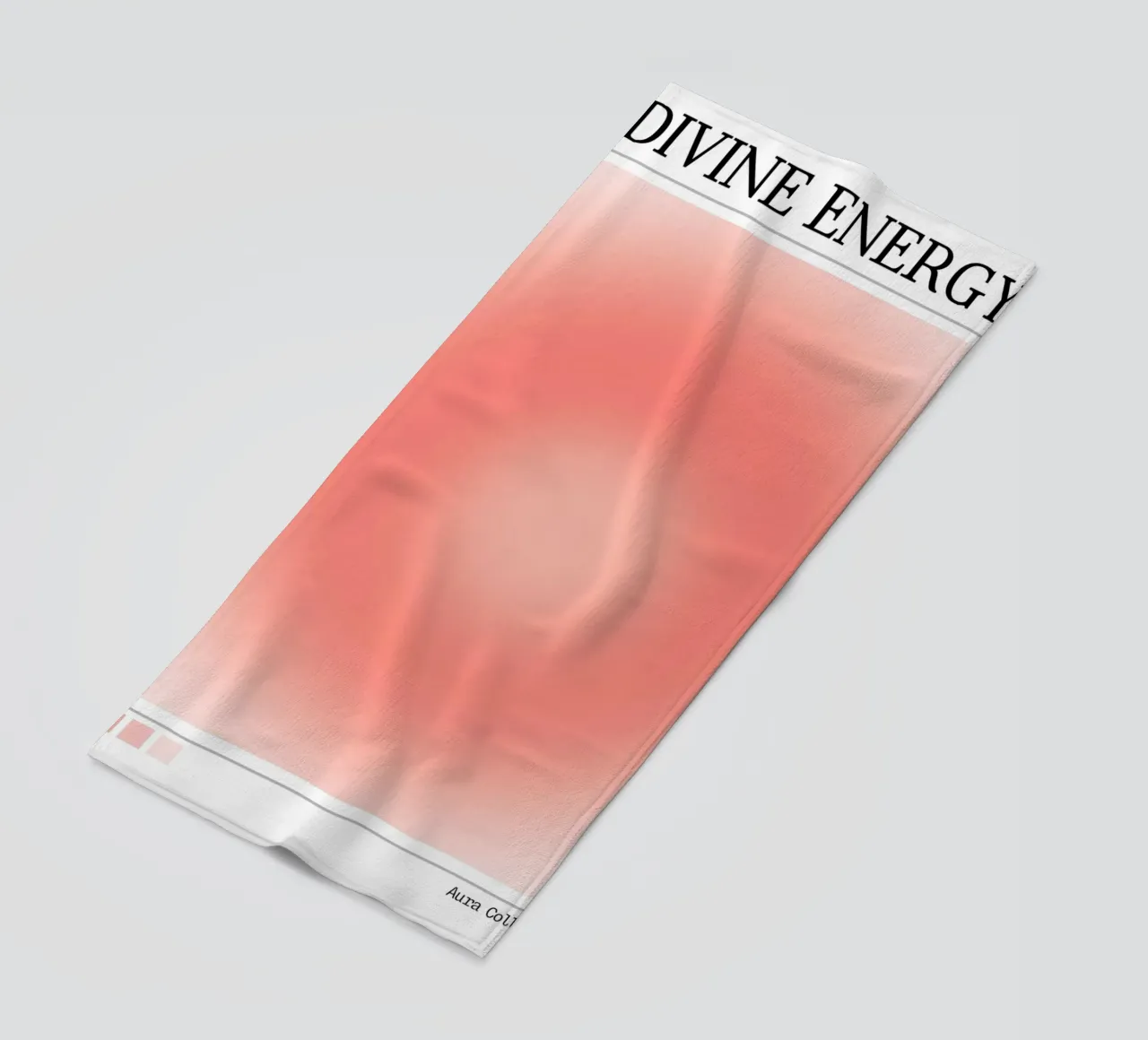Aura Kollektion "Göttliche Energie" Rot Pfirsich Farbverlauf Kunst Strandtuch von homdeco