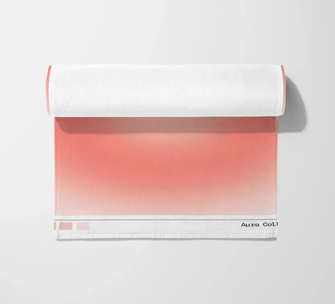 Aura Kollektion "Göttliche Energie" Rot Pfirsich Farbverlauf Kunst Strandtuch von homdeco